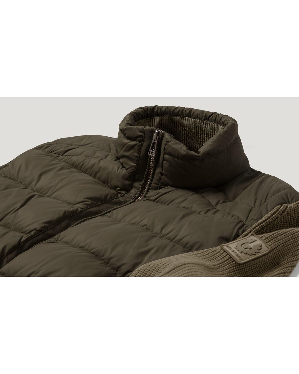 Belstaff Green Men's Compound Cardigan Down Merino Wool for men