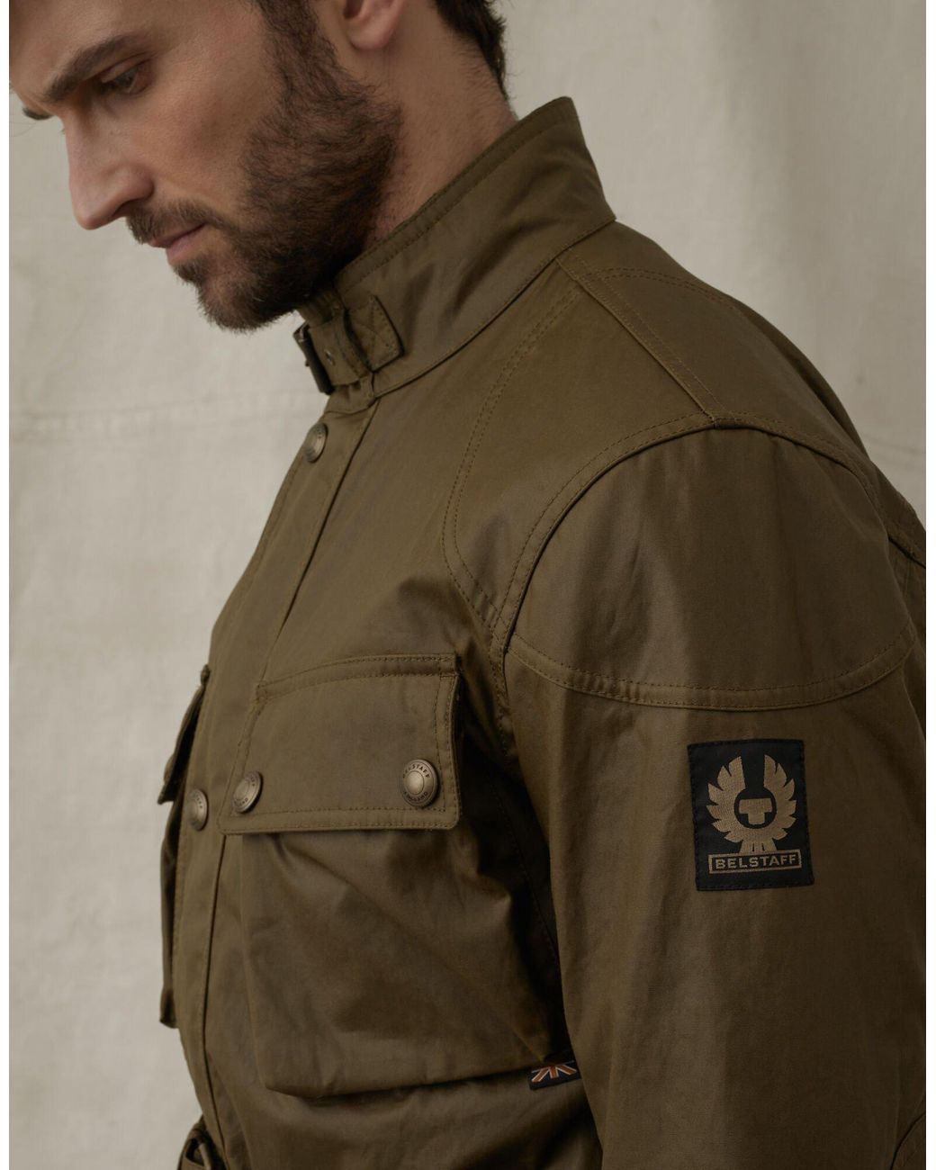 Belstaff Trialmaster Waxed Cotton Jacket in Green for Men | Lyst Canada