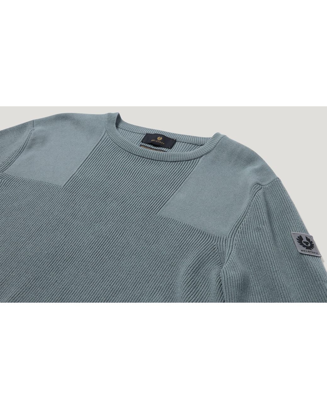 Belstaff Blue Men's Commander Crewneck Jumper Organic Cotton for men