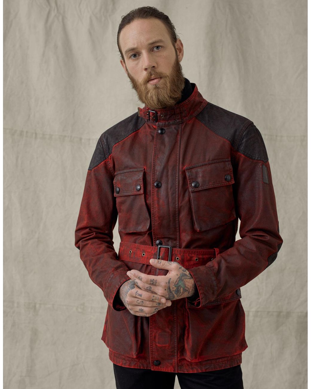 Belstaff Enduro Trialmaster Cotton Jacket in Red for Men | Lyst Canada