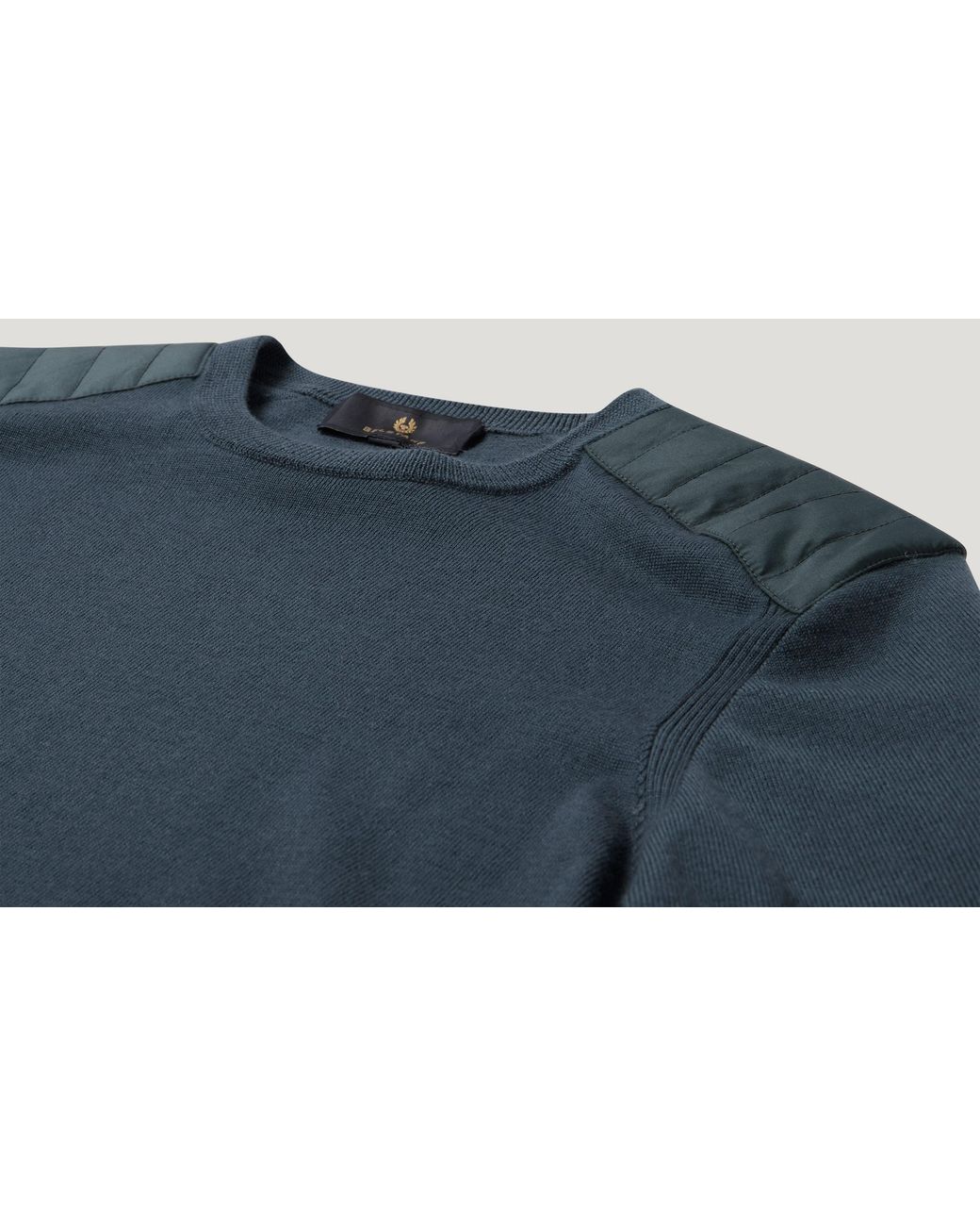 Belstaff Blue Men's Kerrigan Crewneck Jumper Merino Wool for men