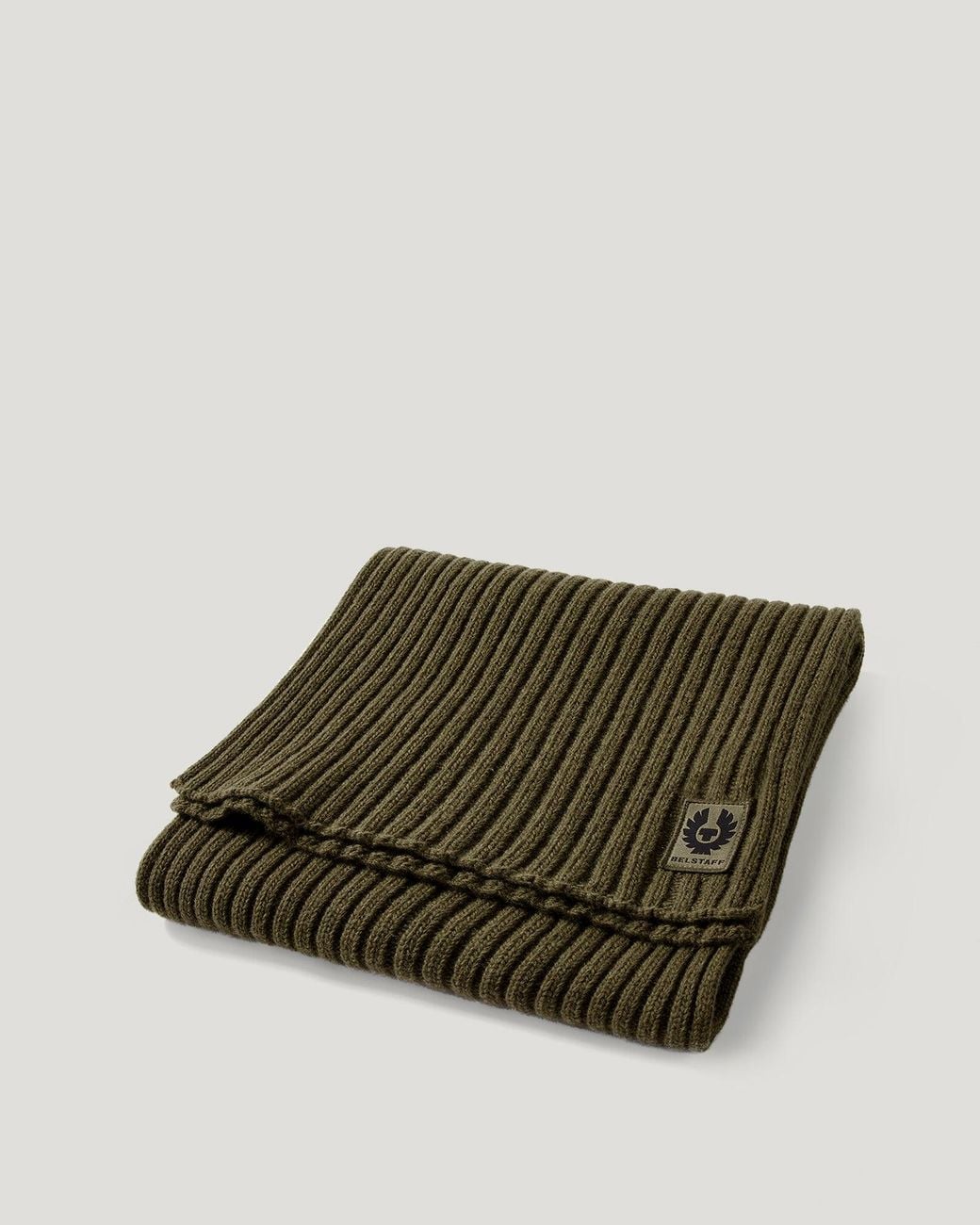 Belstaff Green Unisex Watch Scarf Lambswool