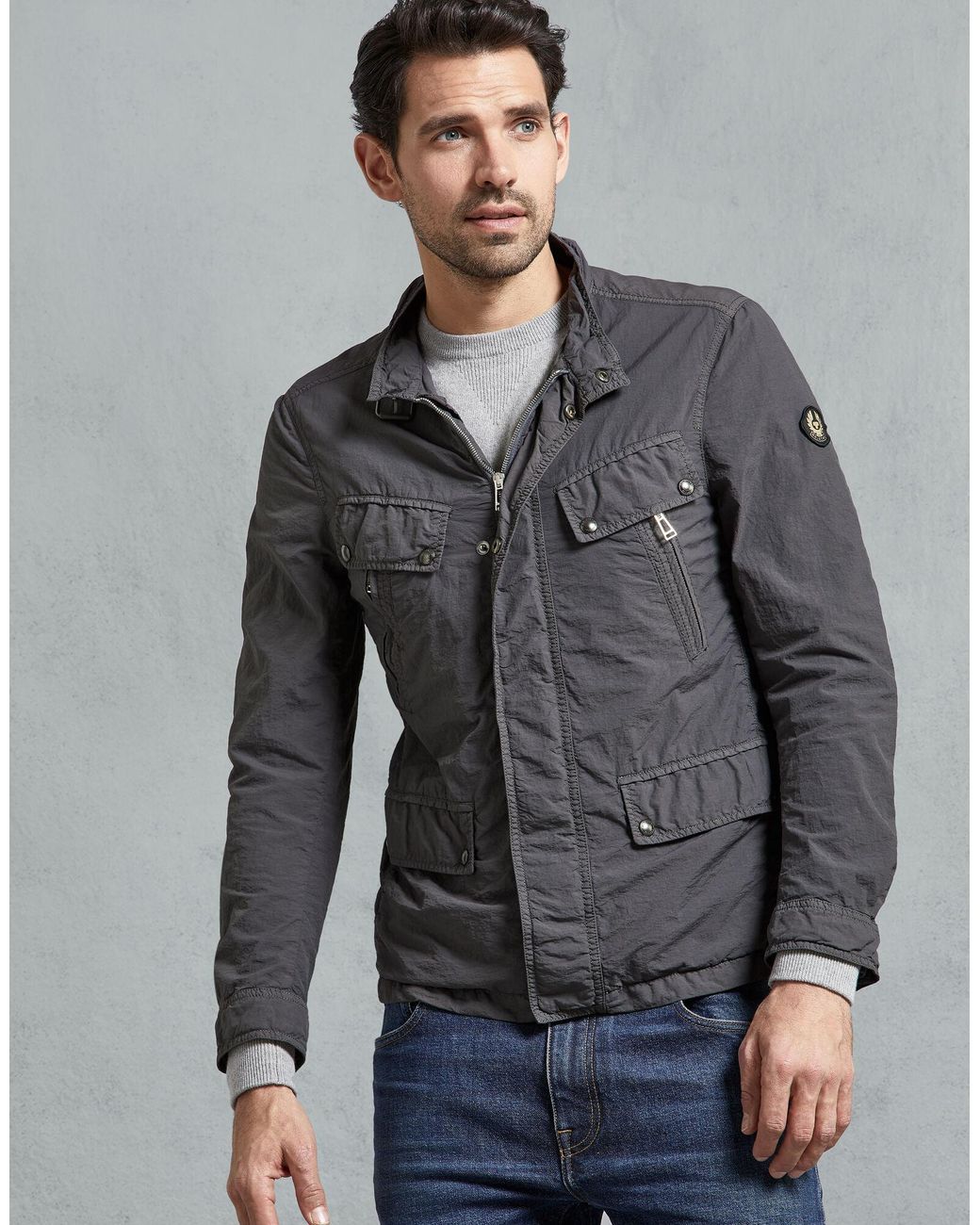 Belstaff Synthetic Denesmere Lightweight Jacket in Gray for Men | Lyst