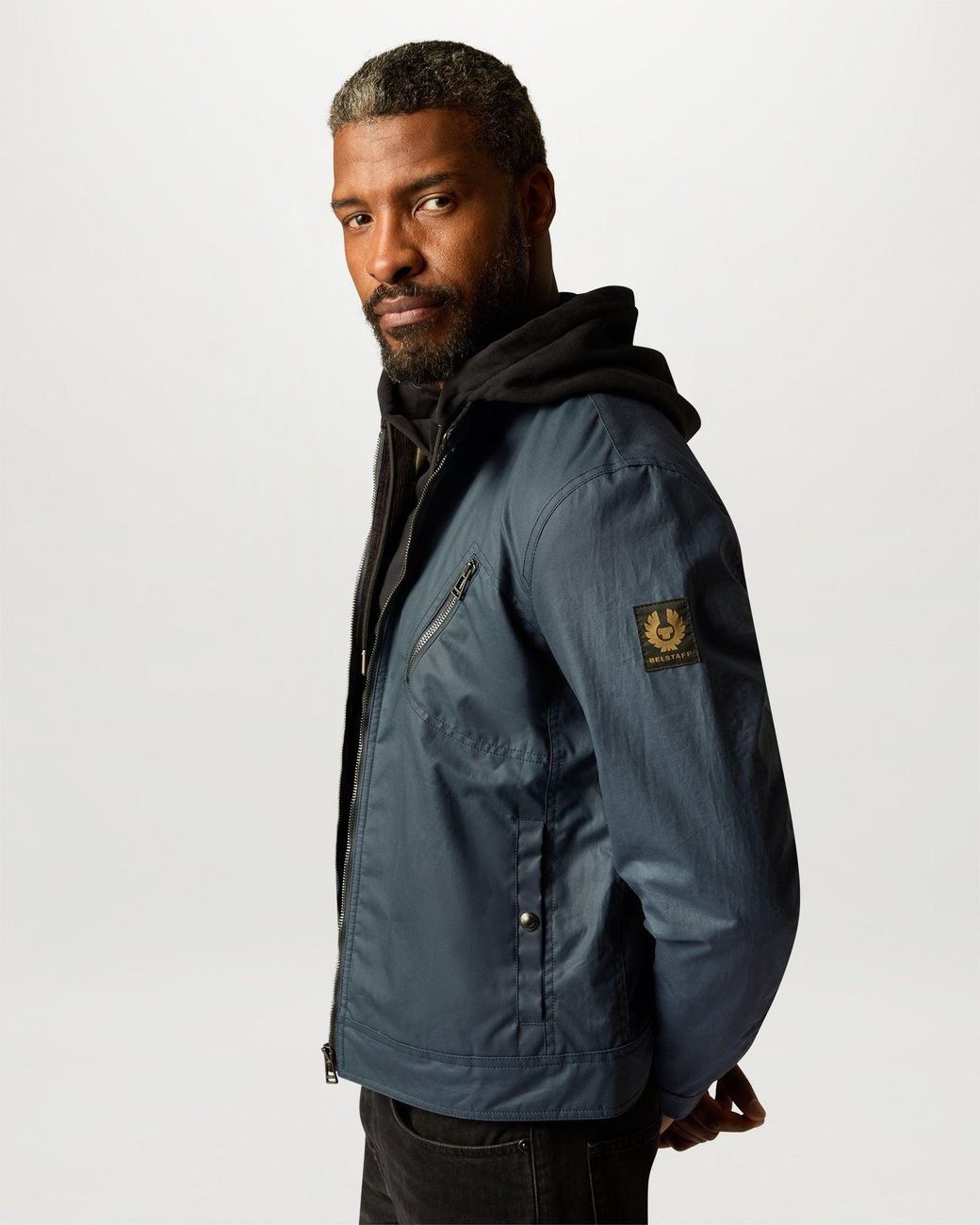 Belstaff Blue Men's Sideline Jacket Waxed Cotton for men