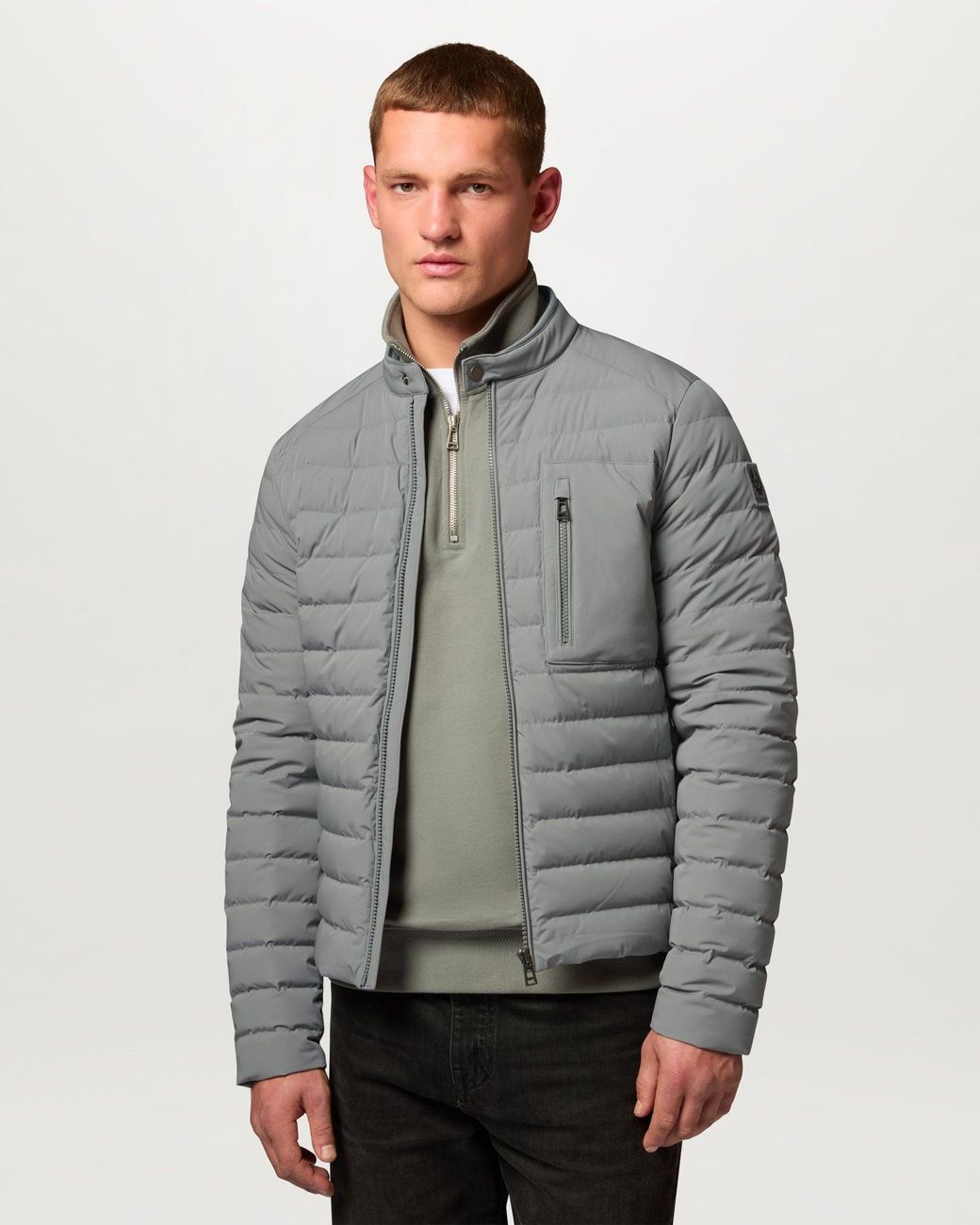 Belstaff Gray Men's Chassis Jacket Lightweight Stretch Down for men