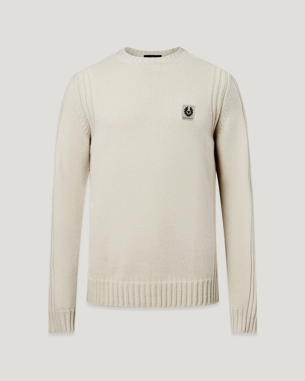 Belstaff Natural Men's Watch Crewneck Jumper Lambswool for men