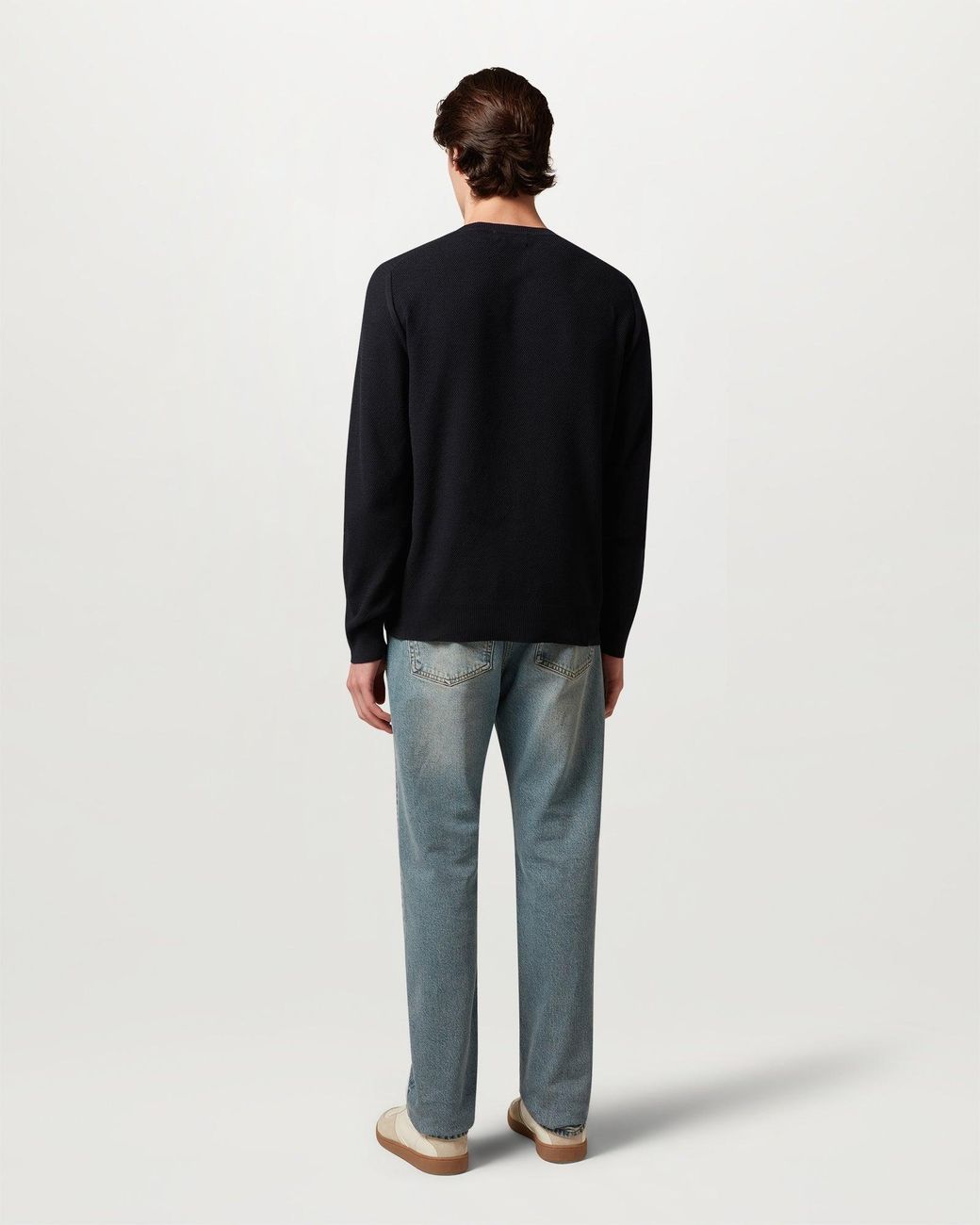 Belstaff Blue Men's Coast Knitted Jumper Cotton Silk Pique for men