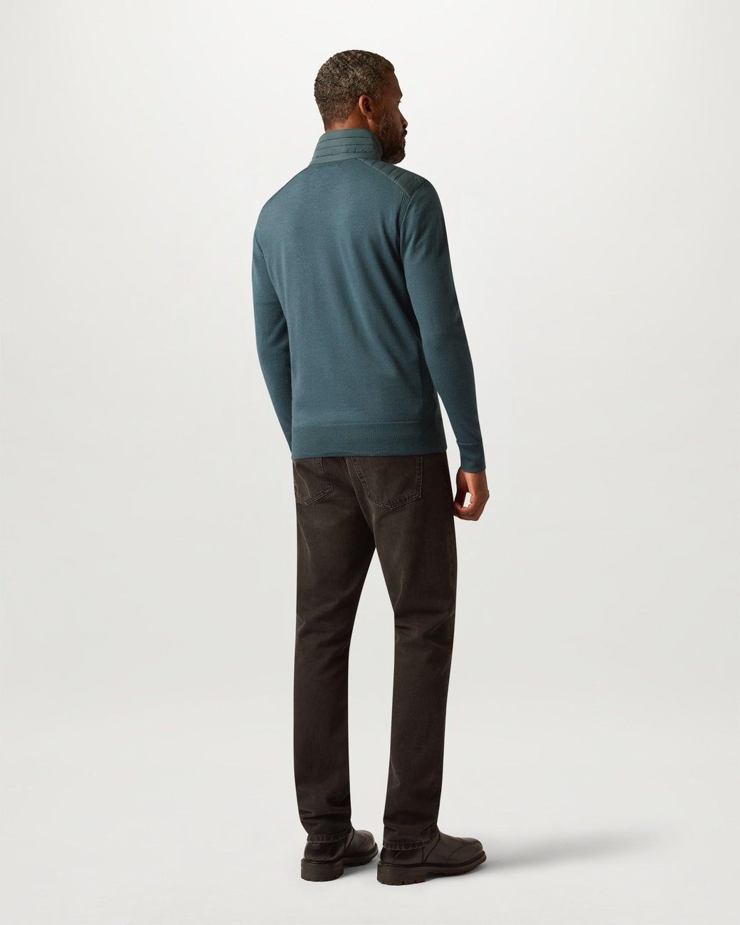 Belstaff Blue Men's Kilmington Quarter Zip Jumper Merino Wool for men
