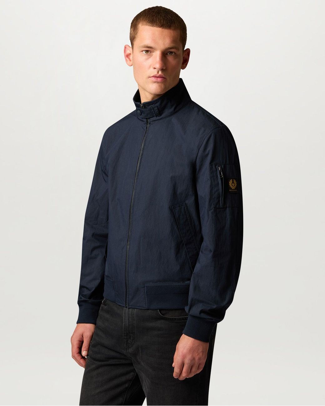 Belstaff Blue Men's Overland Jacket Compact Technical Cotton for men