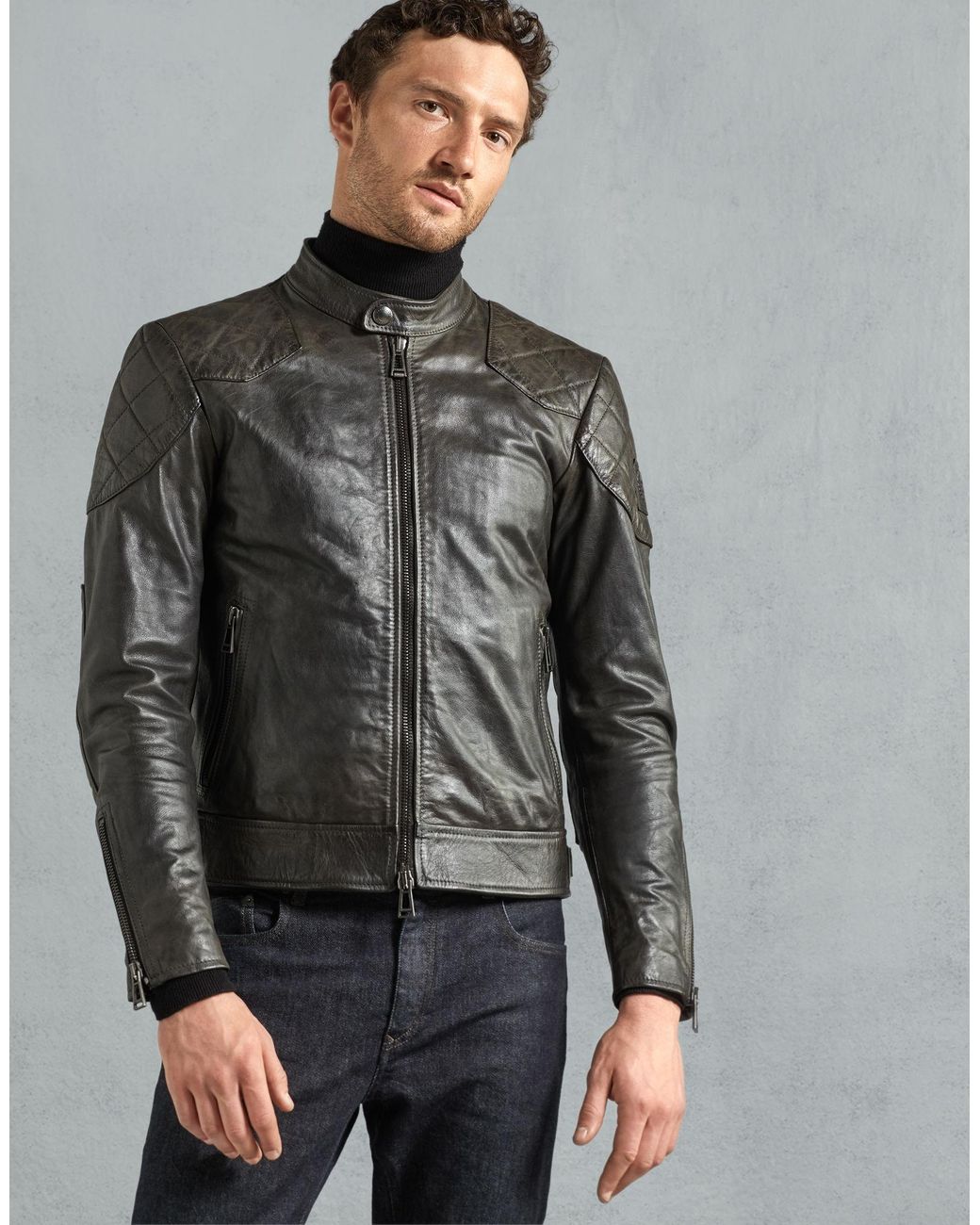 Belstaff Leather Outlaw Jacket in Black for Men | Lyst