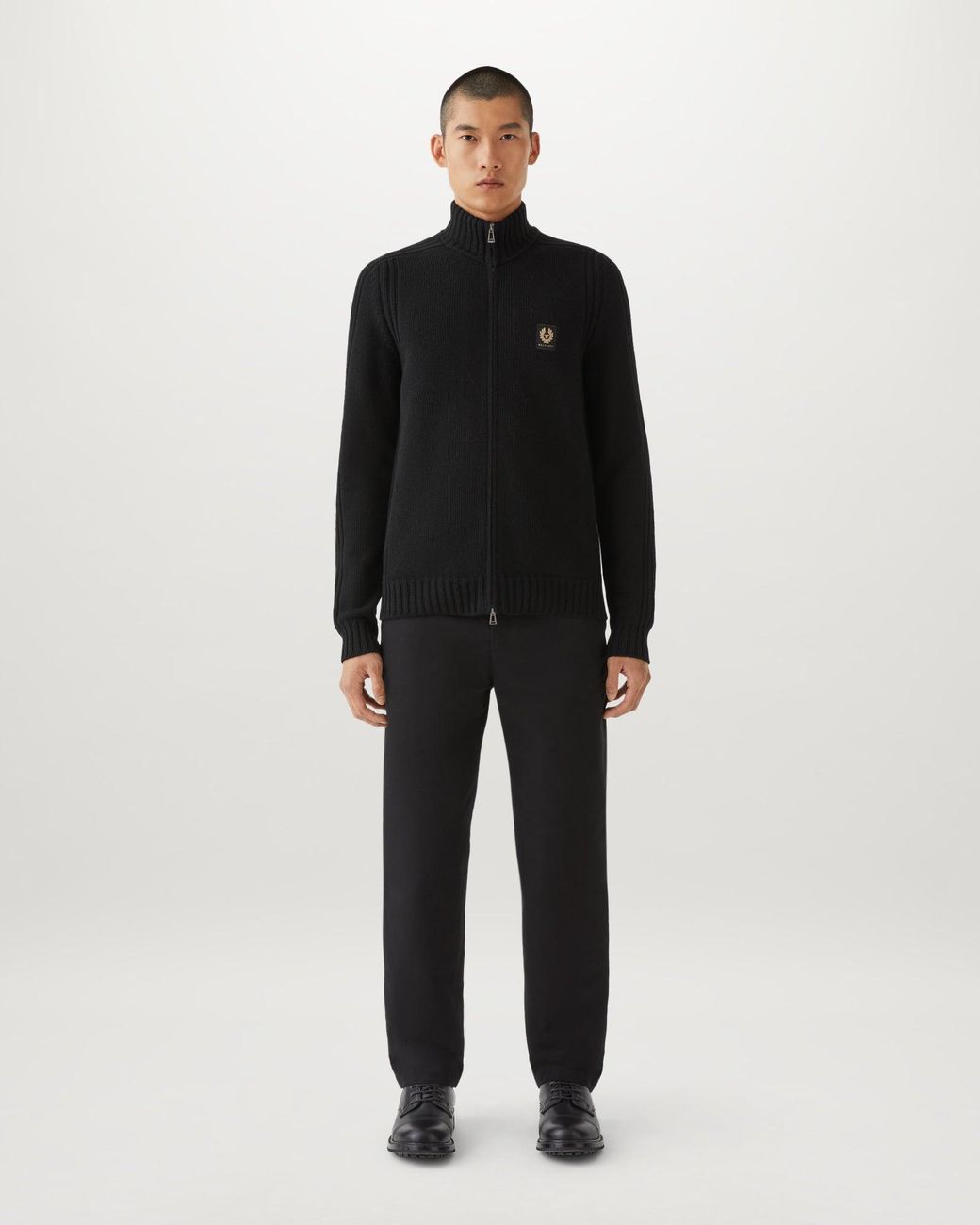 Belstaff Black Men's Watch Zip Cardigan Lambswool for men