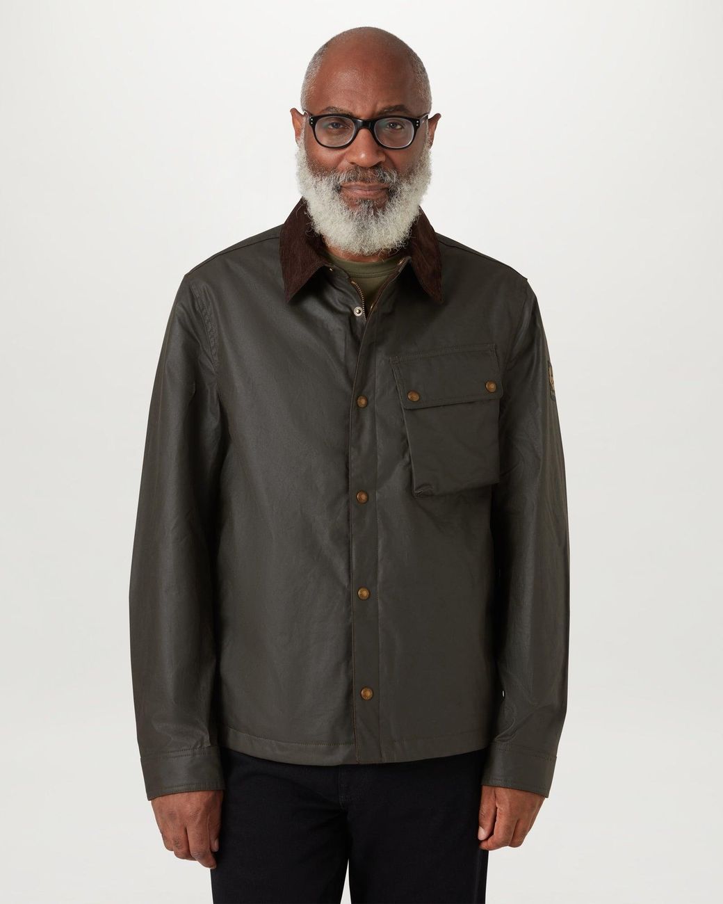 Belstaff Black Men's Ground Jacket Waxed Cotton for men