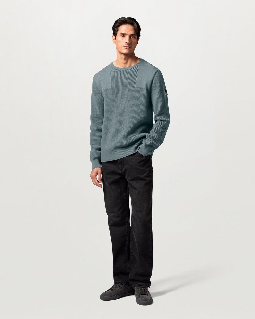 Belstaff Blue Men's Commander Crewneck Jumper Organic Cotton for men