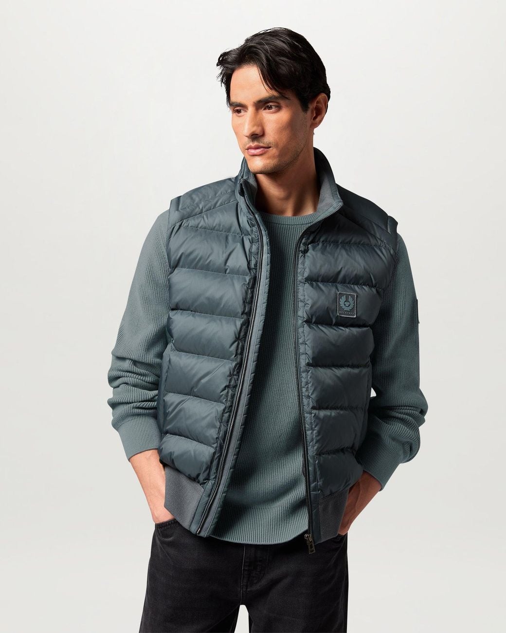 Belstaff Blue Men's Commander Crewneck Jumper Organic Cotton for men
