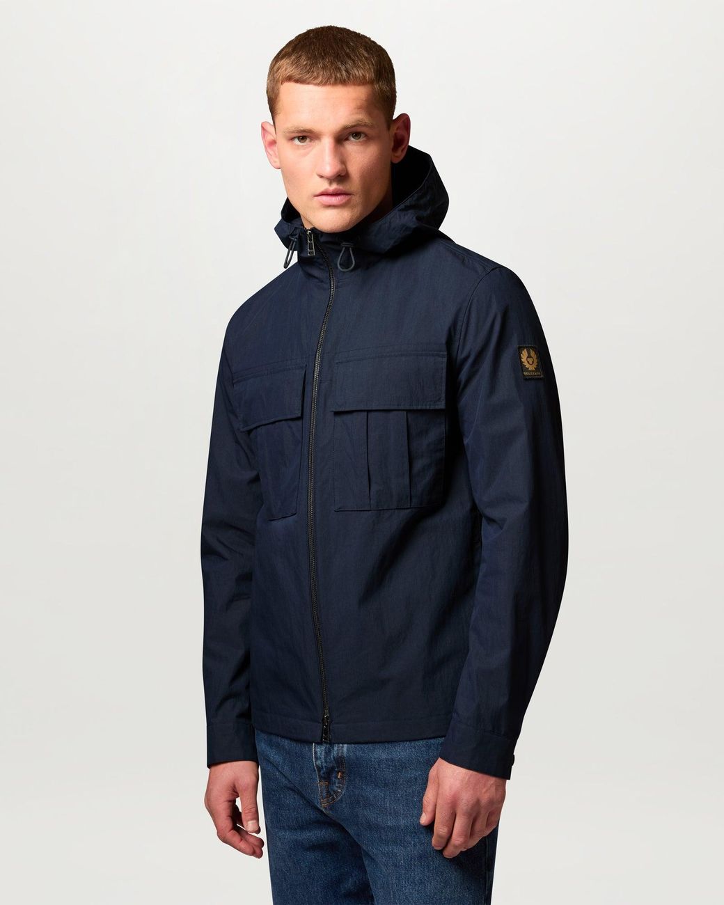 Belstaff Blue Men's Container Overshirt Compact Technical Cotton for men