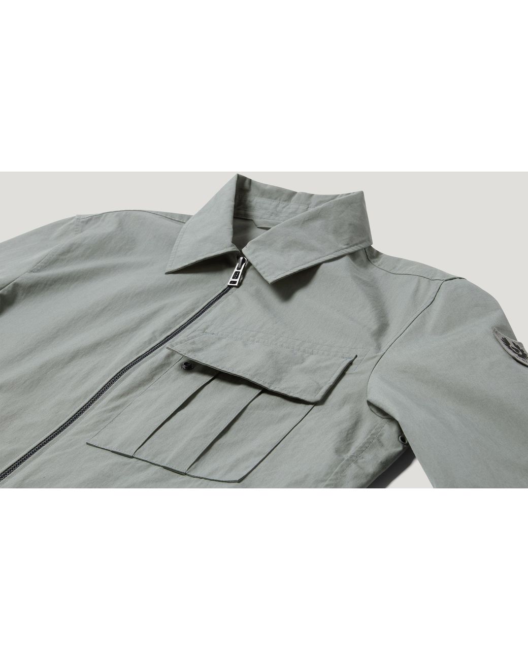 Belstaff Gray Men's Cargo Overshirt Compact Technical Cotton for men