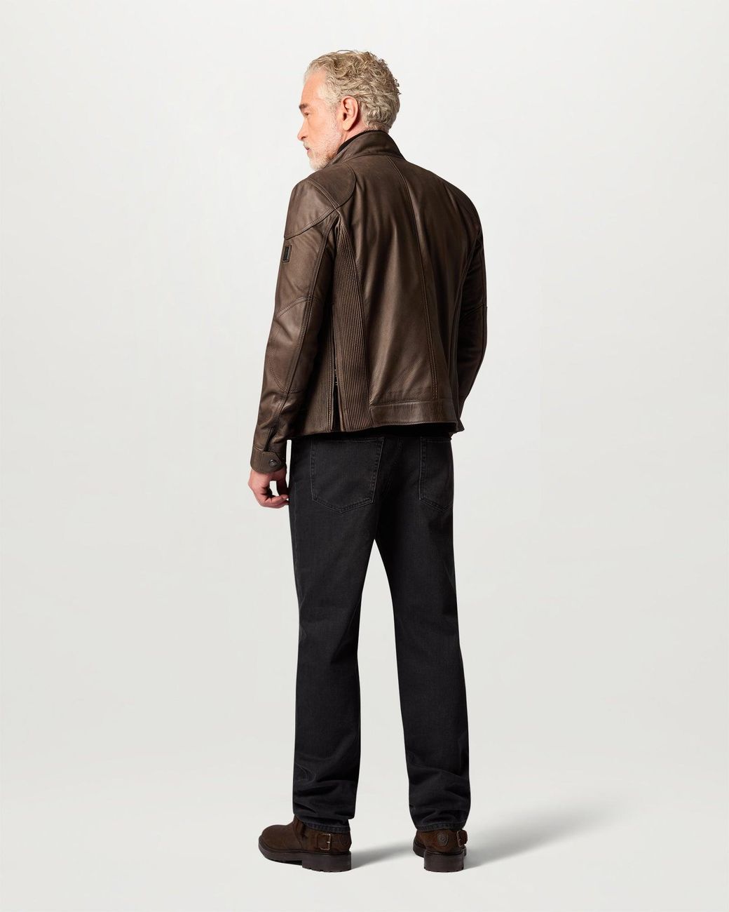 Belstaff Brown Men's Gangster Jacket Nubuck Leather for men