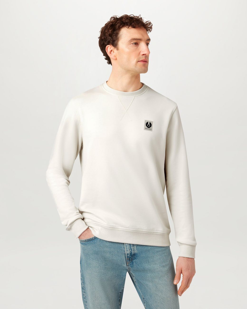 Belstaff Natural Men's Sweatshirt Cotton Fleece for men