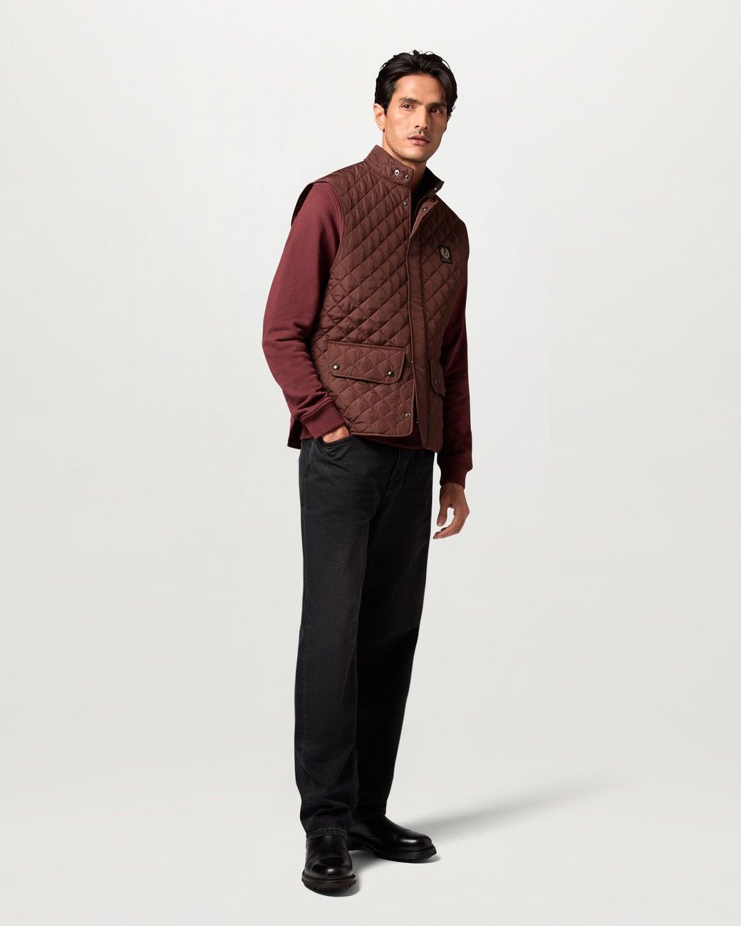 Belstaff Brown Men's Icon Gilet Quilted Recycled Nylon for men