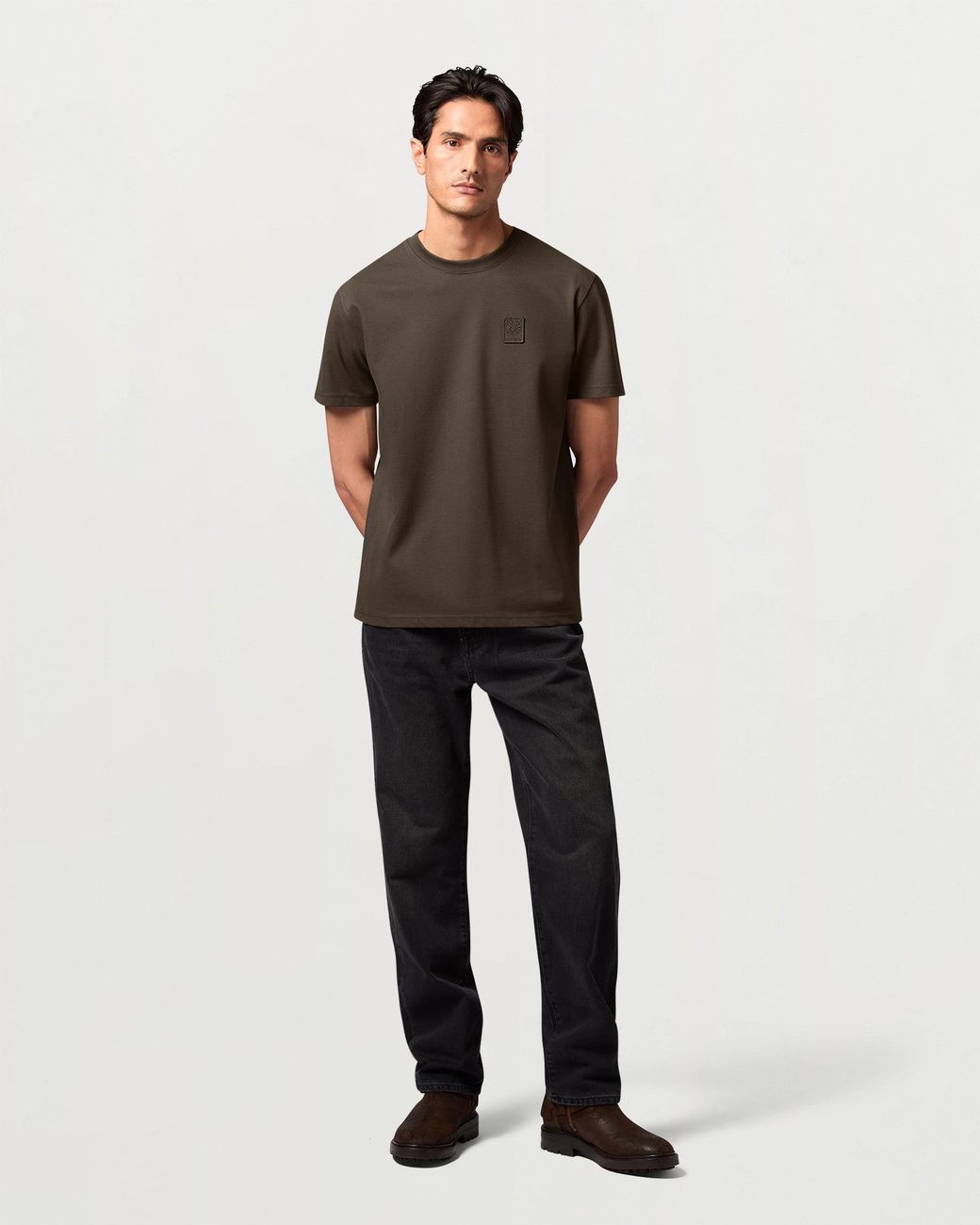 Belstaff Green Men's Curator Pique T-shirt Cotton for men