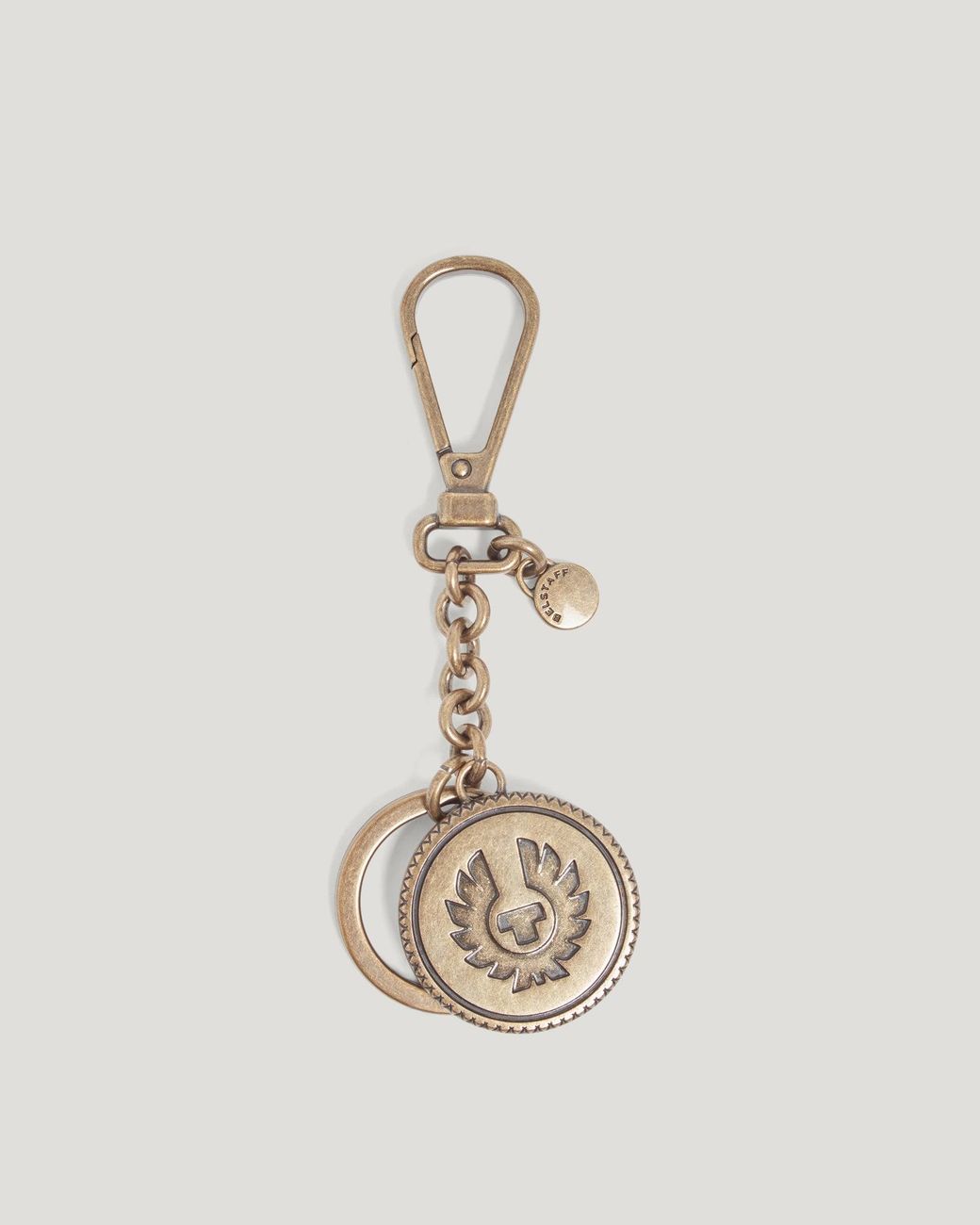 Belstaff Natural Unisex Harding Metal Keyring