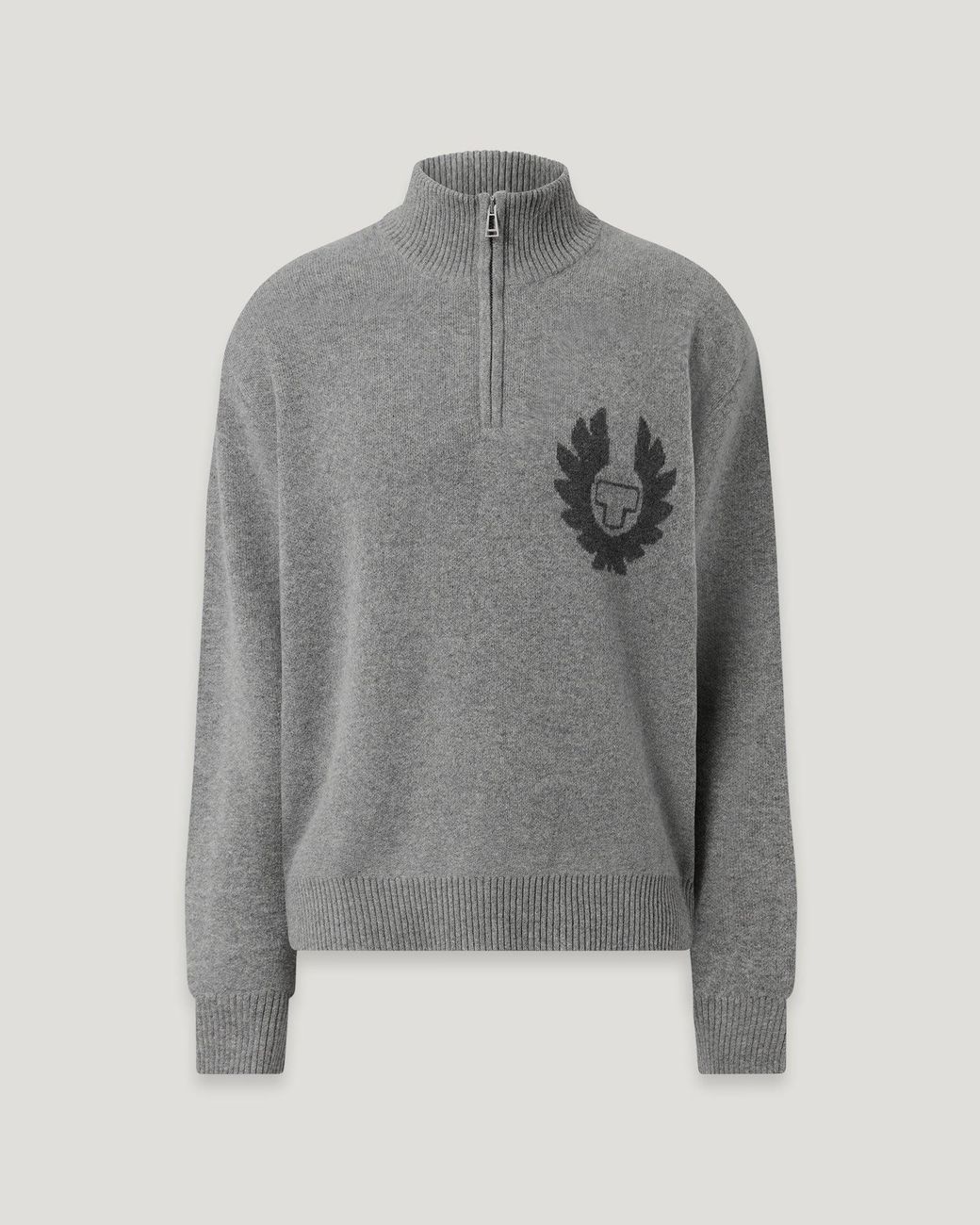 Belstaff Gray Men's Competition Spray Graphic Knit Wool Blend for men