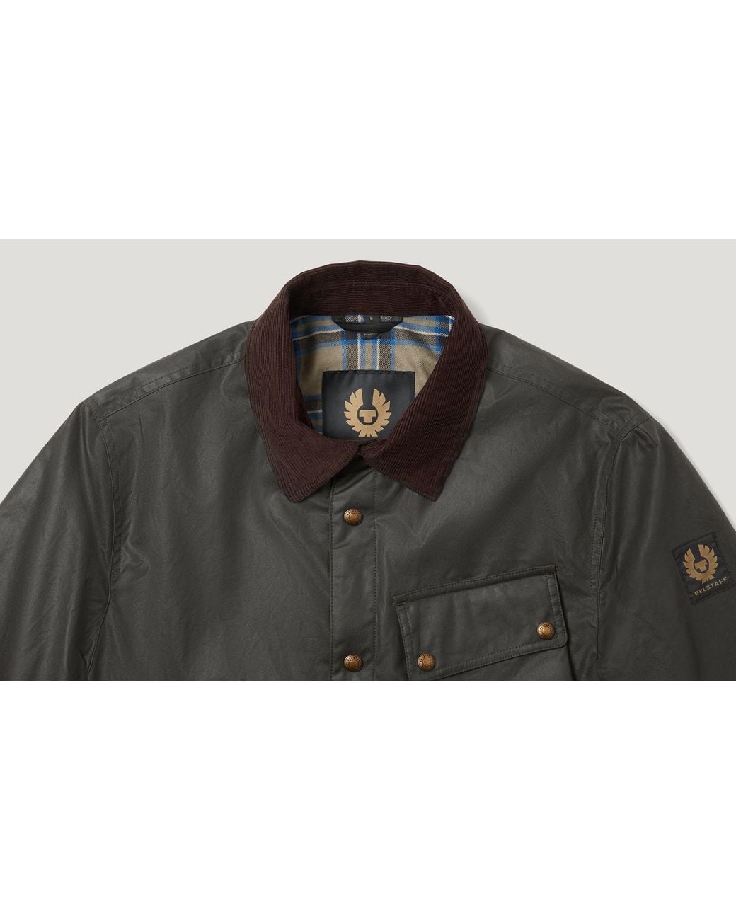 Belstaff Black Men's Ground Jacket Waxed Cotton for men