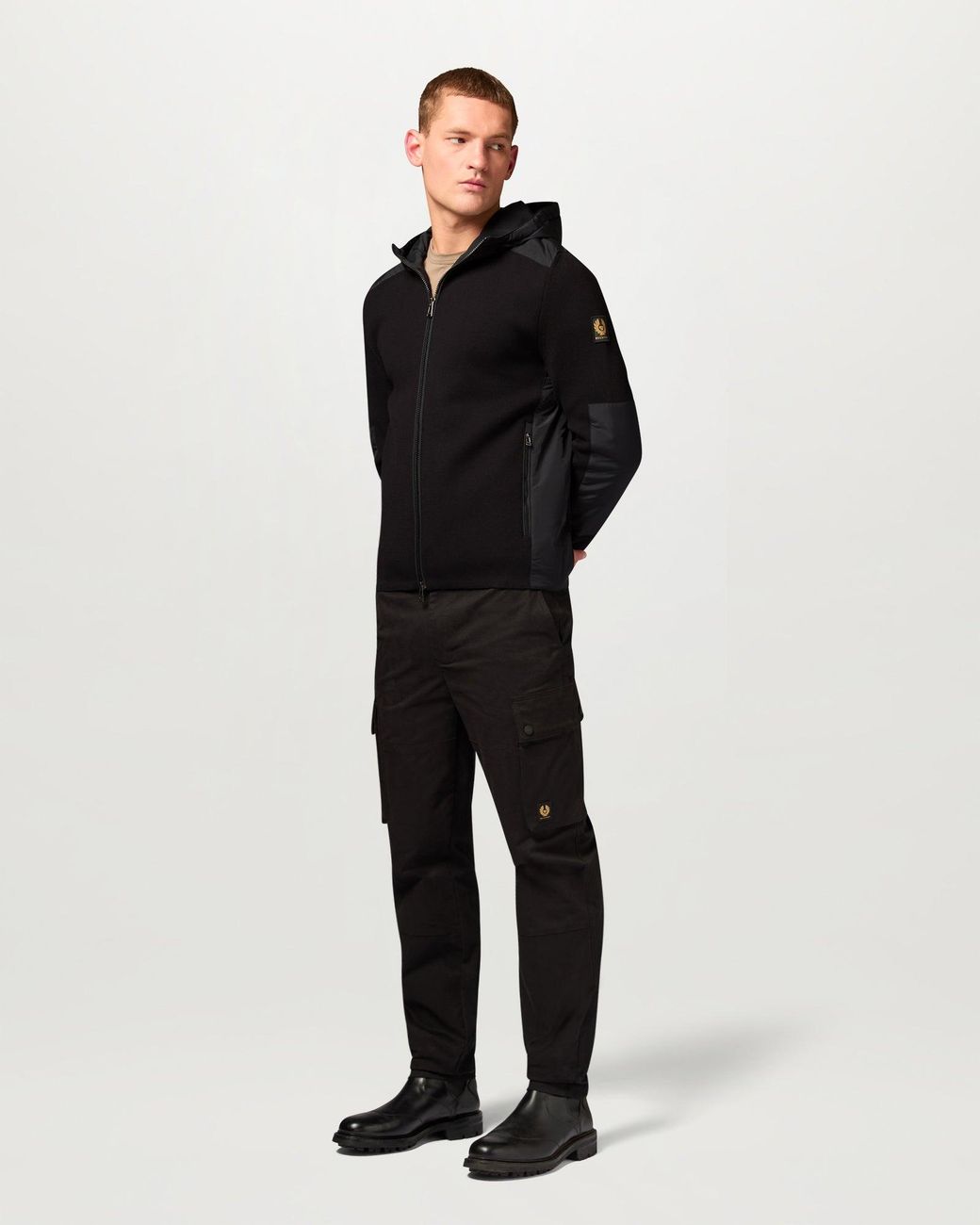 Belstaff Black Men's Console Mixed Media Jacket Cotton for men