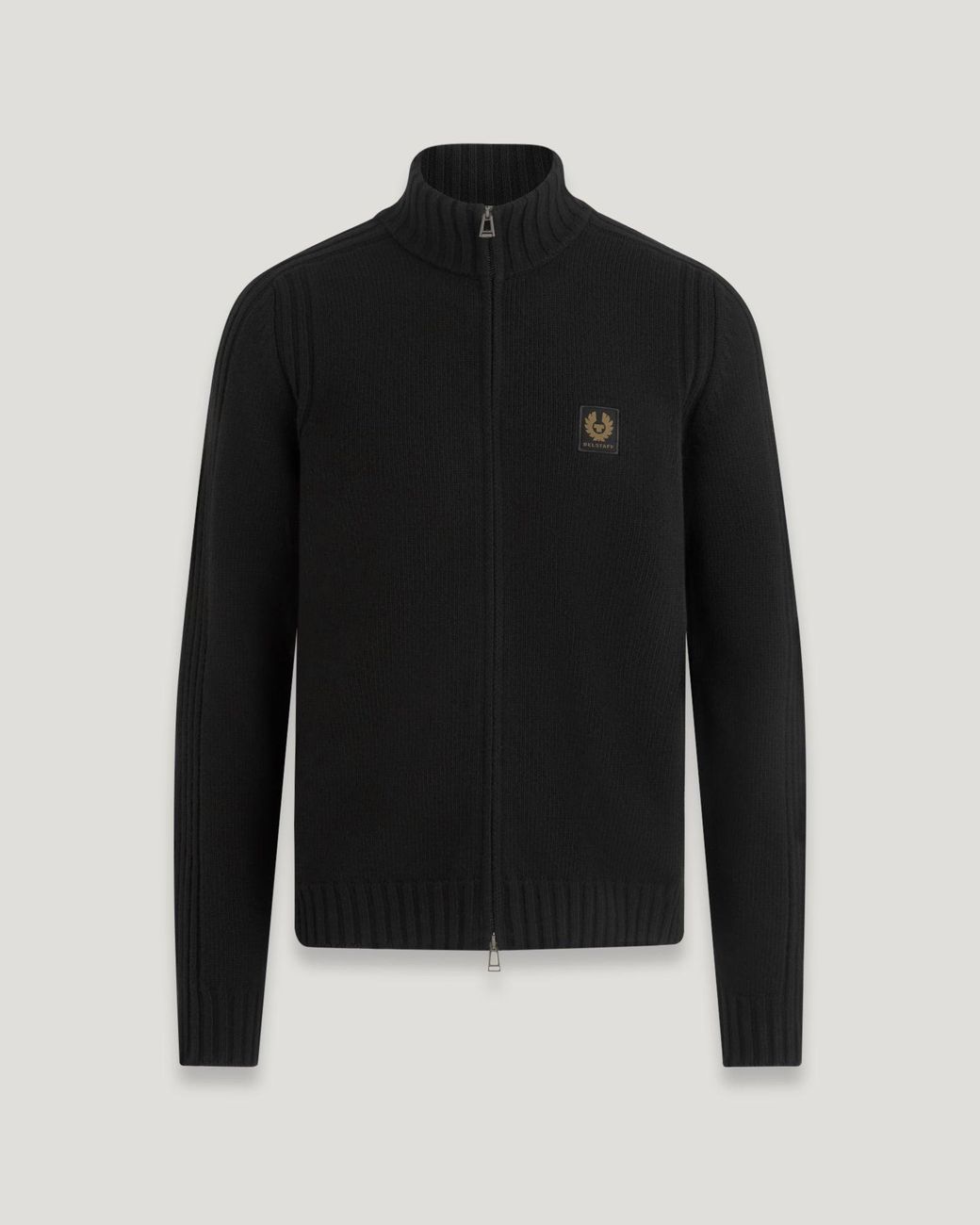 Belstaff Black Men's Watch Zip Cardigan Lambswool for men
