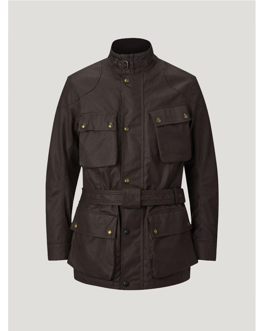Belstaff Black Men's Trialmaster Motorcycle Jacket Waxed Cotton for men