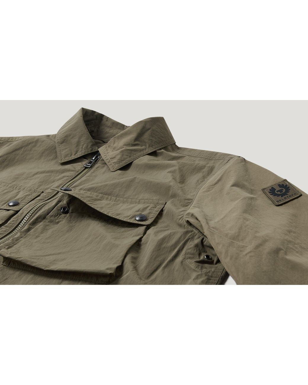 Belstaff Green Men's Tourer Overshirt Alpha Nylon for men