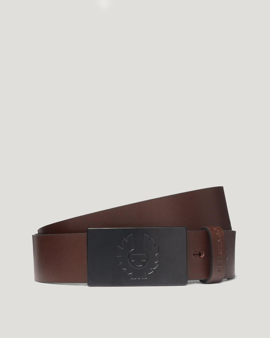 Belstaff Brown Unisex Phoenix Buckle Belt Calf Leather