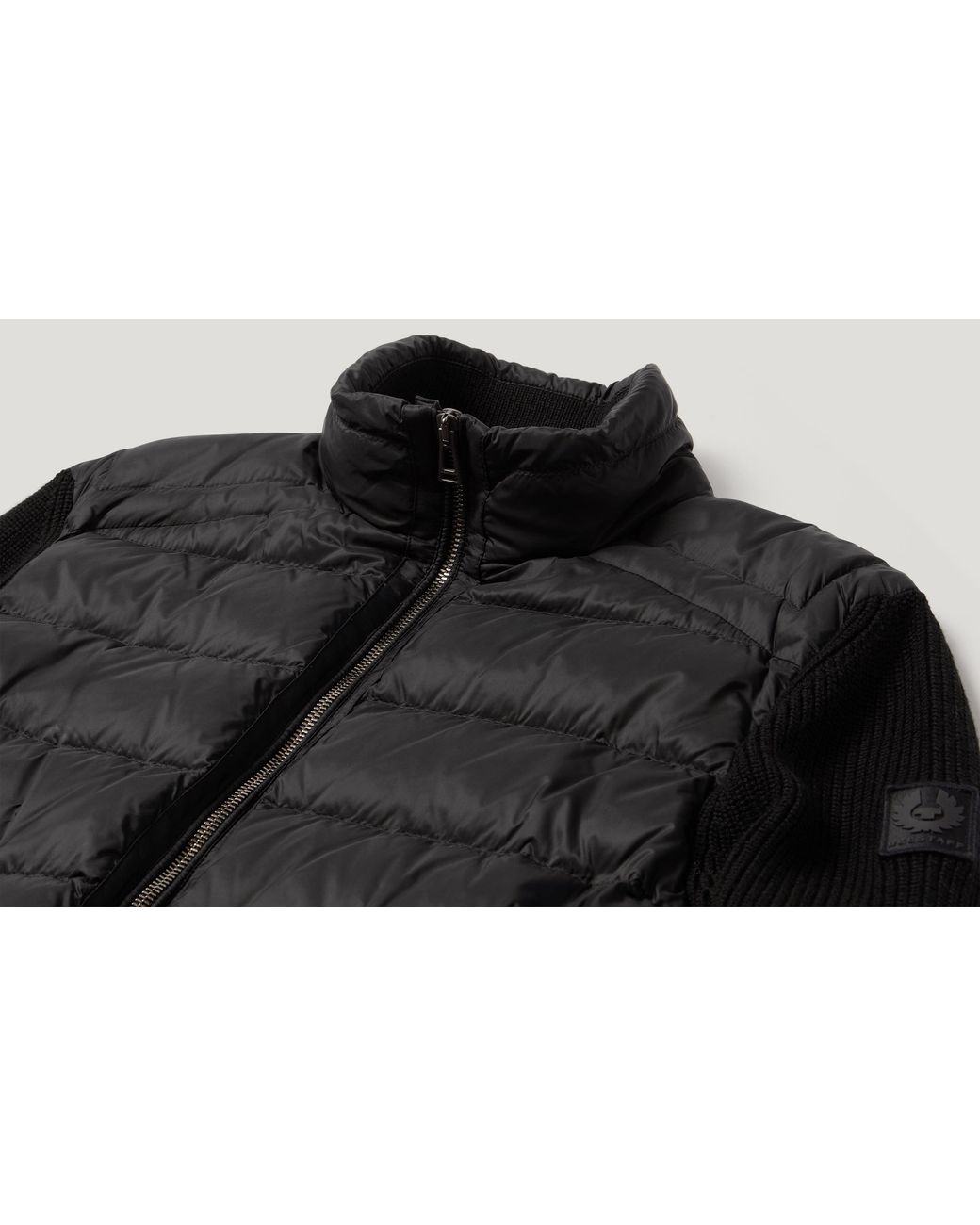 Belstaff Black Men's Compound Cardigan Down Merino Wool for men