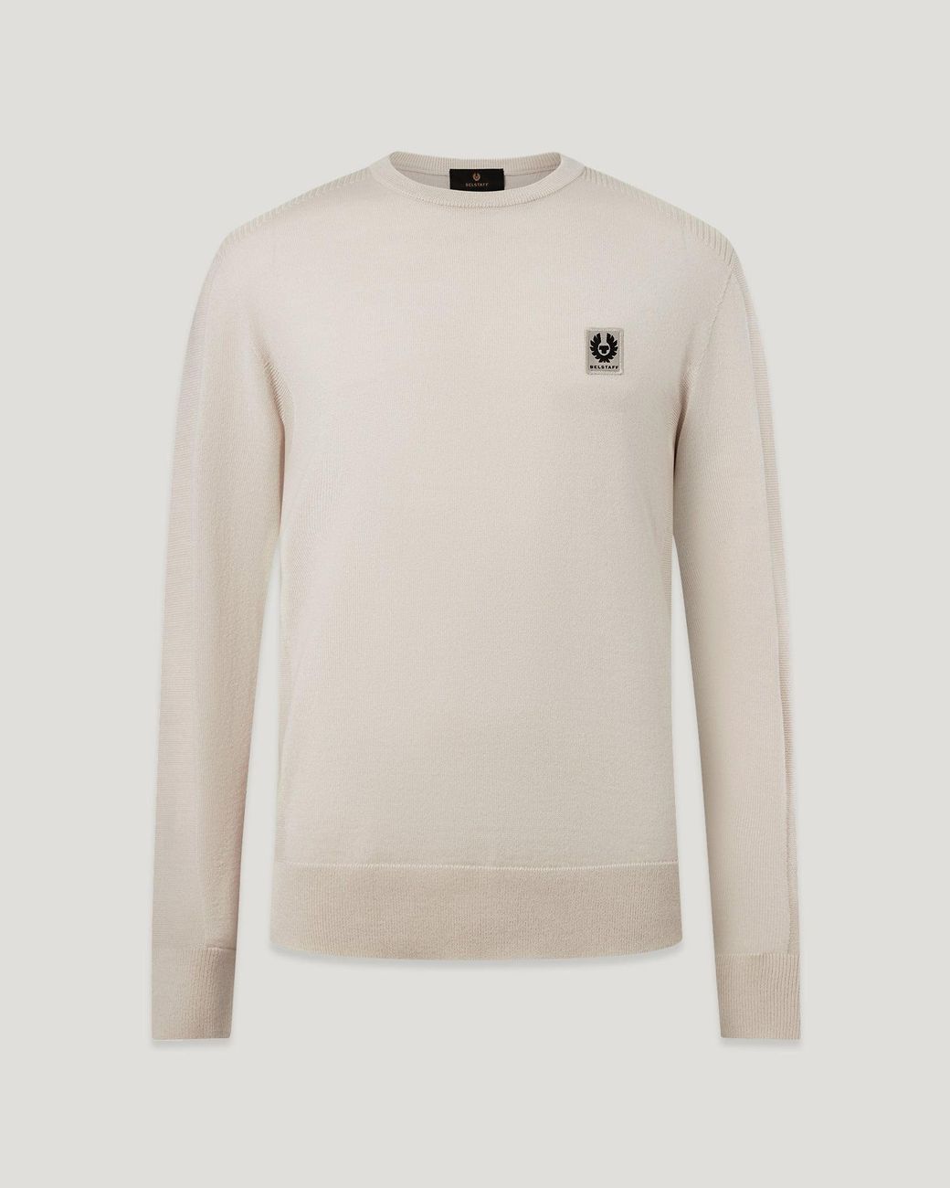 Belstaff Natural Men's Colden Merino Crew Neck Wool for men