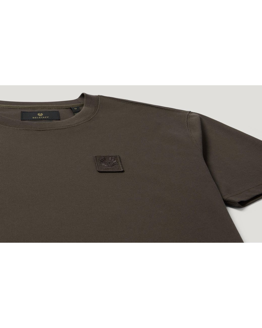 Belstaff Green Men's Curator Pique T-shirt Cotton for men