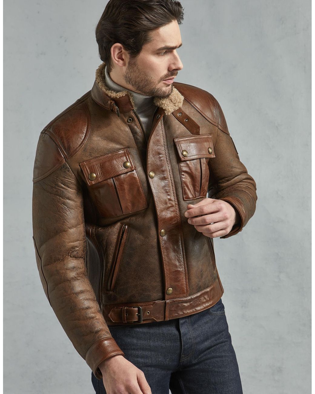 Belstaff Leder Gangster Aw18 Jacke in Braun für Herren | Lyst DE