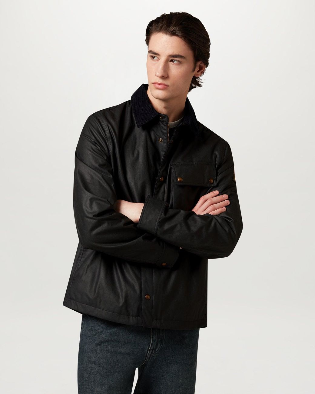 Belstaff Black Men's Ground Jacket Waxed Cotton for men