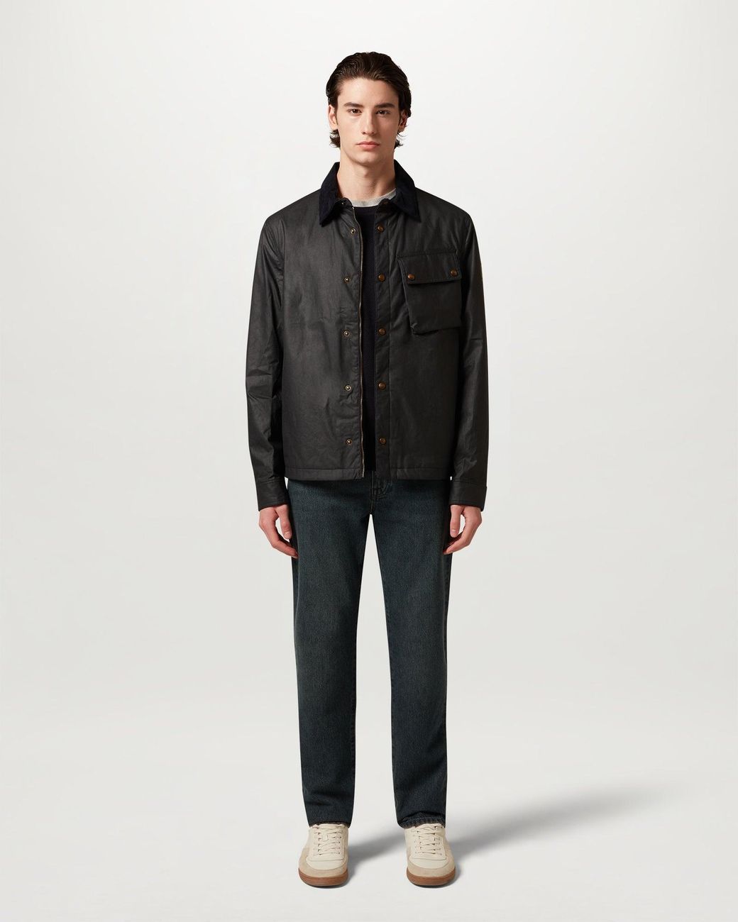 Belstaff Black Men's Ground Jacket Waxed Cotton for men