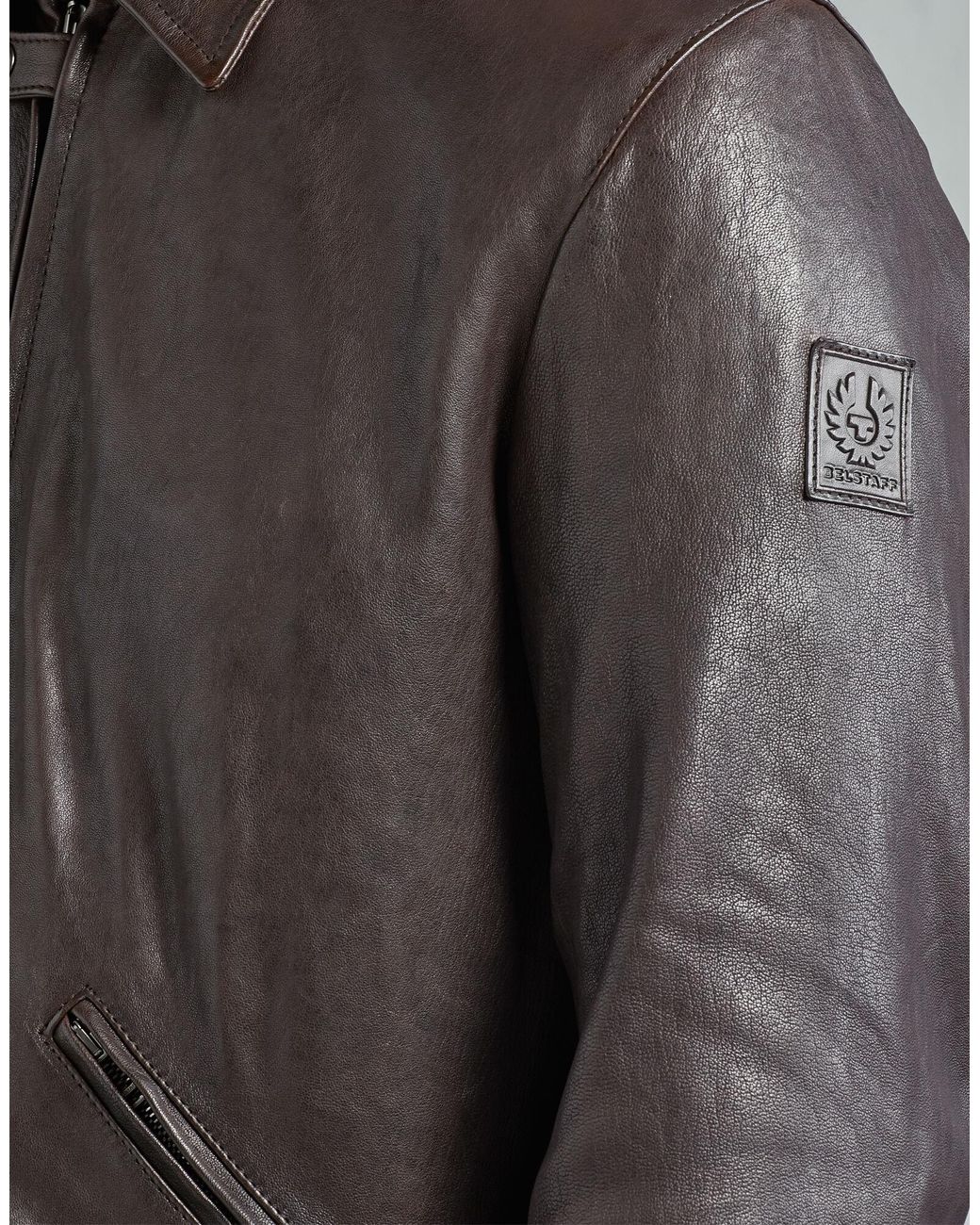 Belstaff Synthetic Cooper Leather Jacket in Brown for Men | Lyst