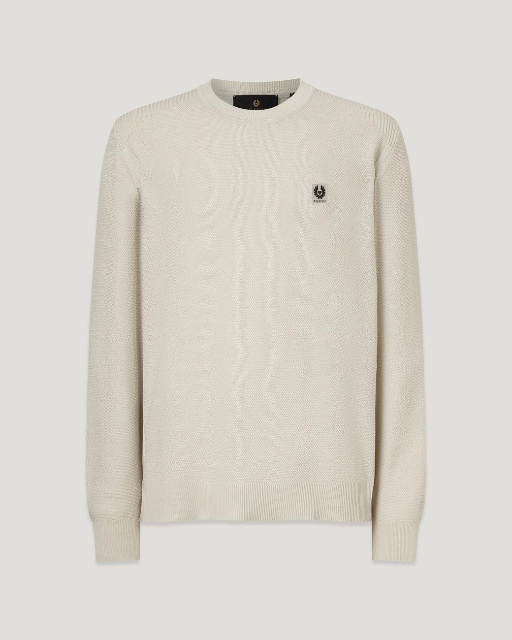 Belstaff Natural Men's Coast Knitted Jumper Cotton Silk Pique for men