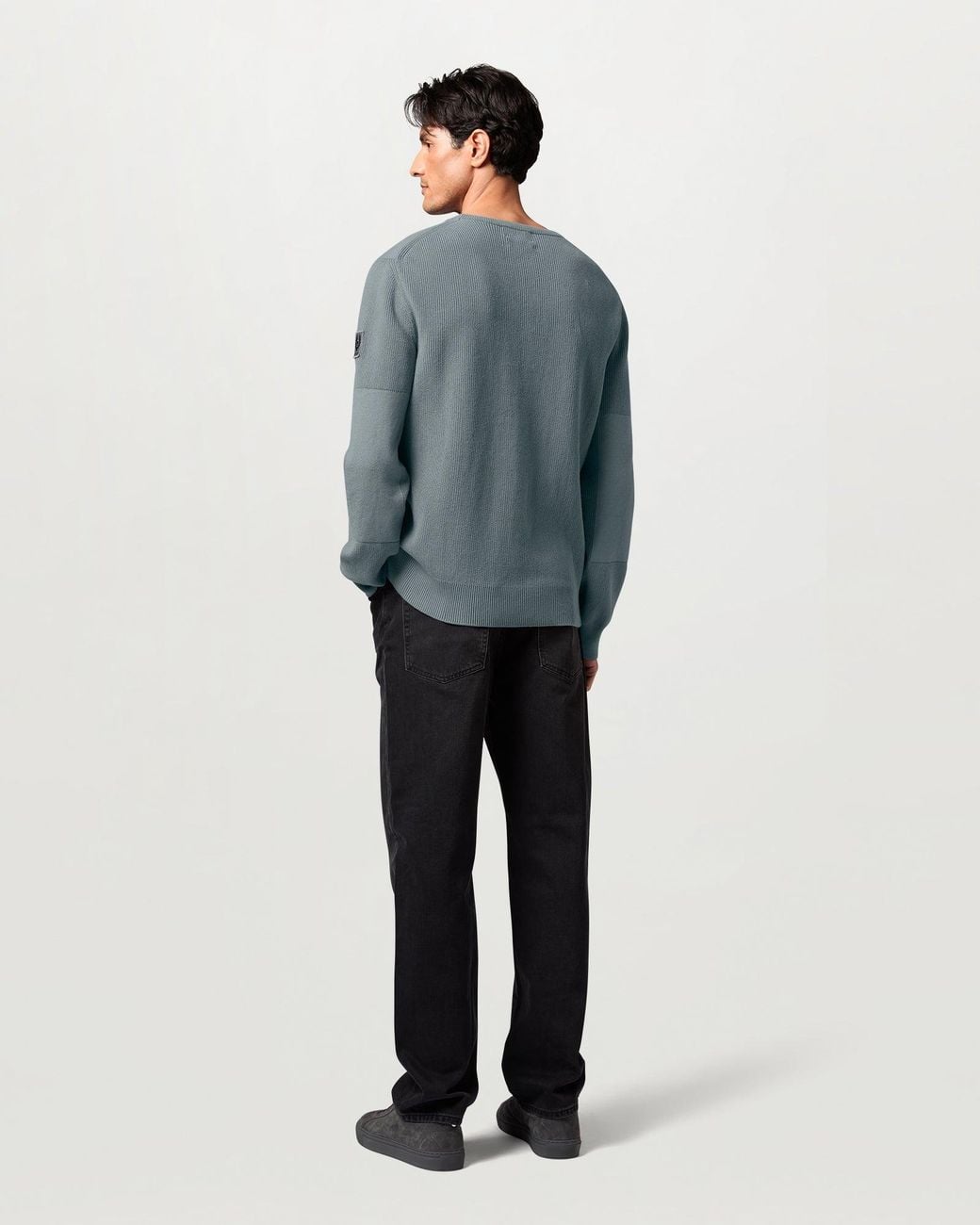 Belstaff Blue Men's Commander Crewneck Jumper Organic Cotton for men