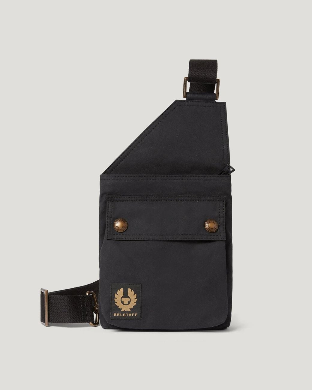 Belstaff Black Unisex Trialmaster Crossbody Bag Waxed Cotton