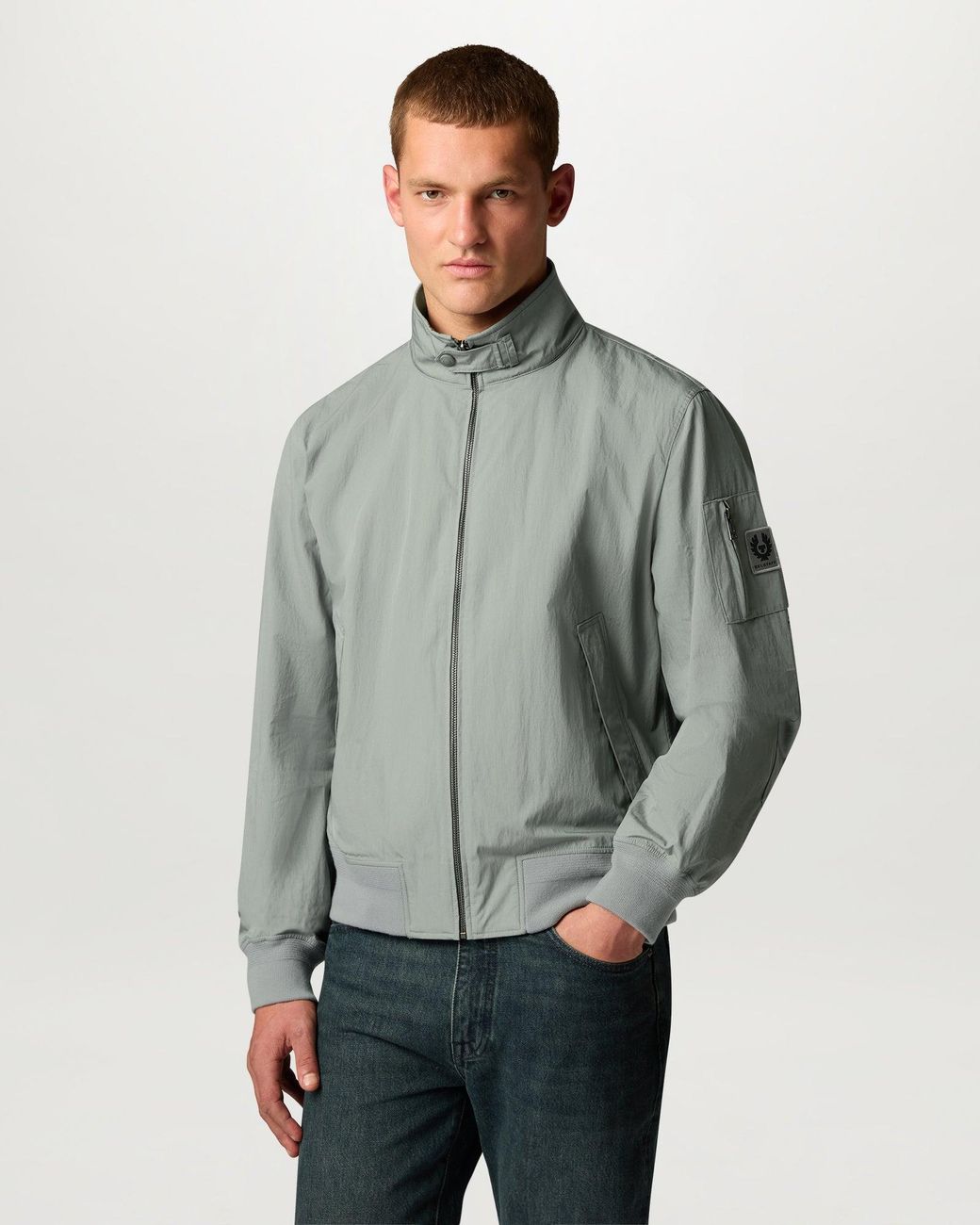Belstaff Green Men's Overland Jacket Compact Technical Cotton for men