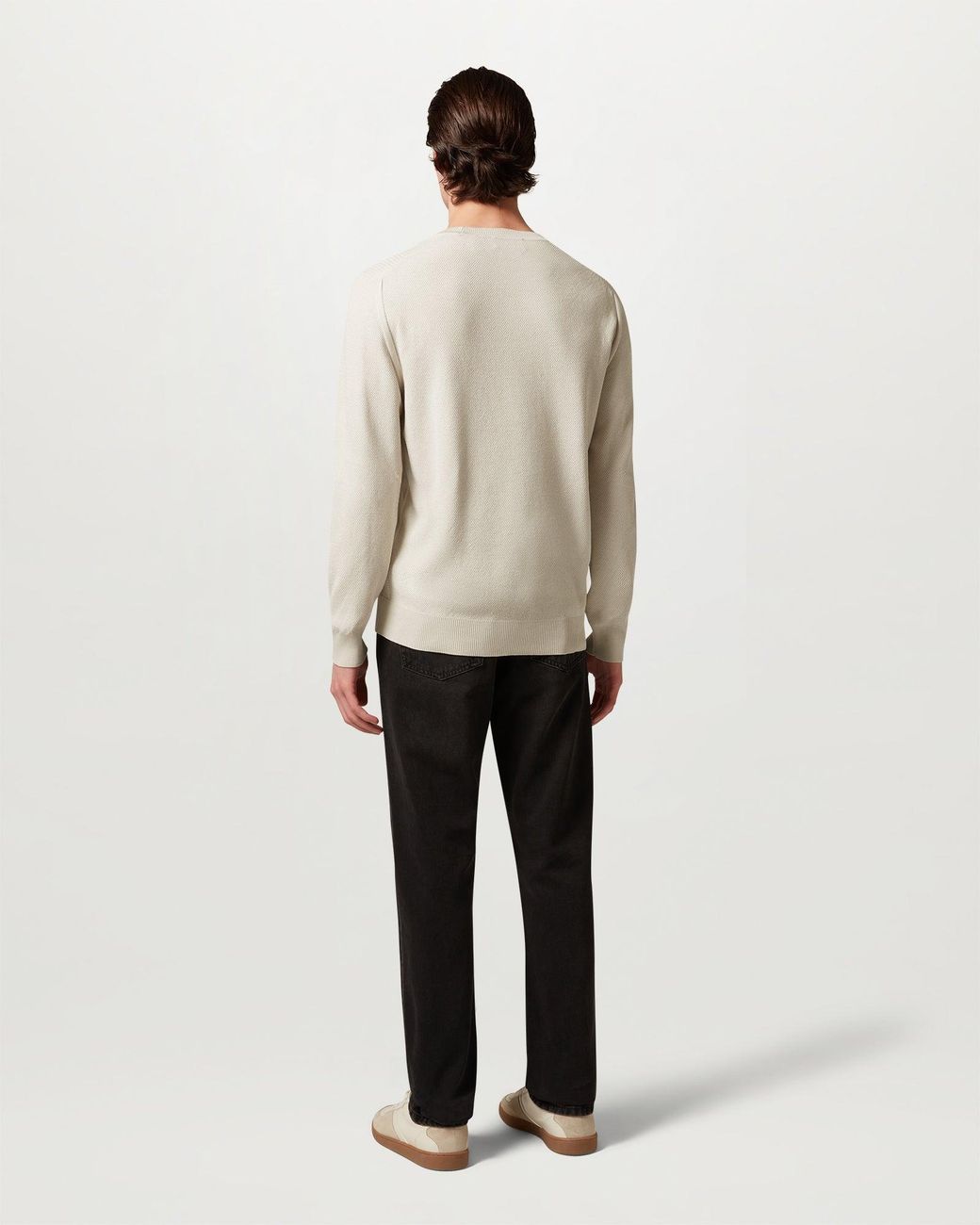 Belstaff Natural Men's Coast Knitted Jumper Cotton Silk Pique for men