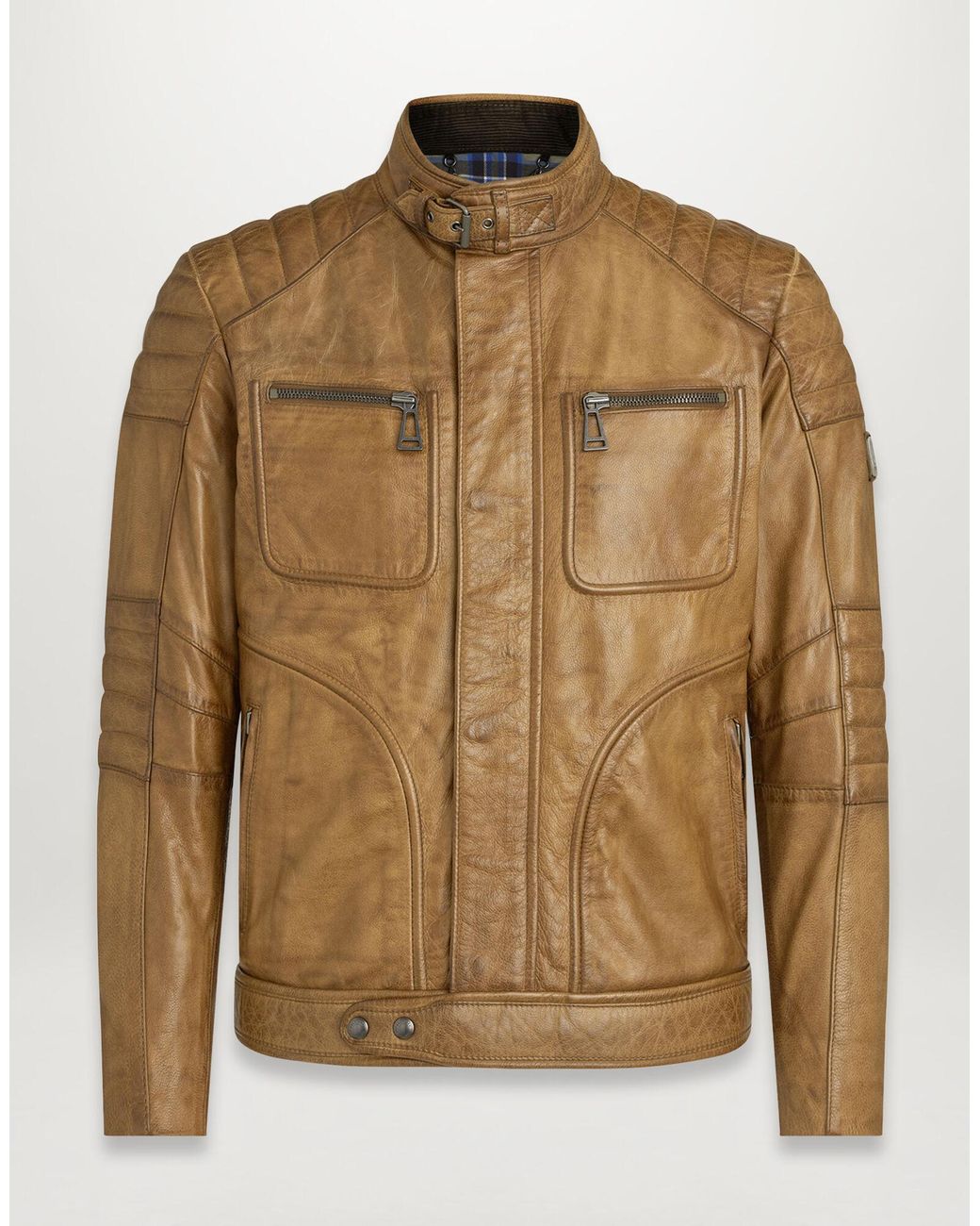 Belstaff Weybridge 2.0 Leather Jacket in Natural for Men | Lyst