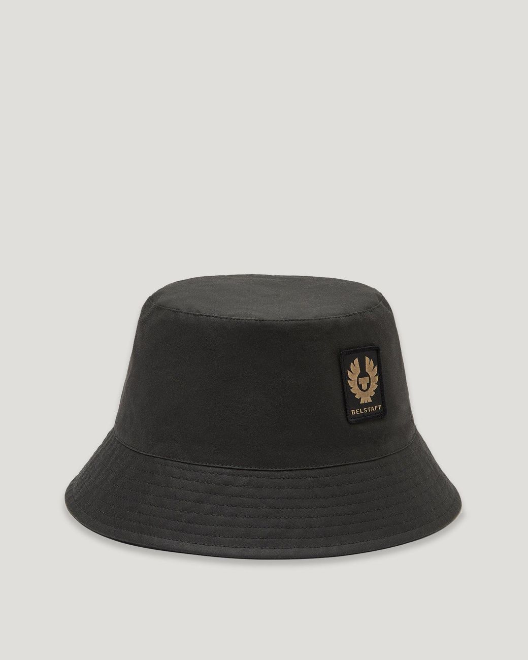 Belstaff Black Unisex Bucket Hat Waxed Cotton