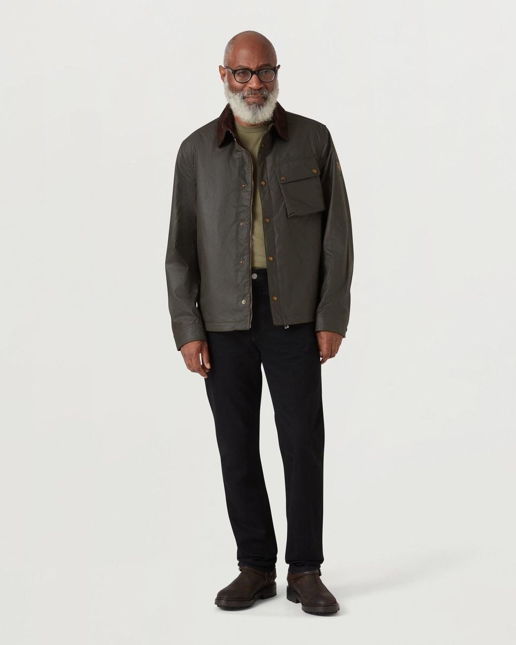Belstaff Black Men's Ground Jacket Waxed Cotton for men