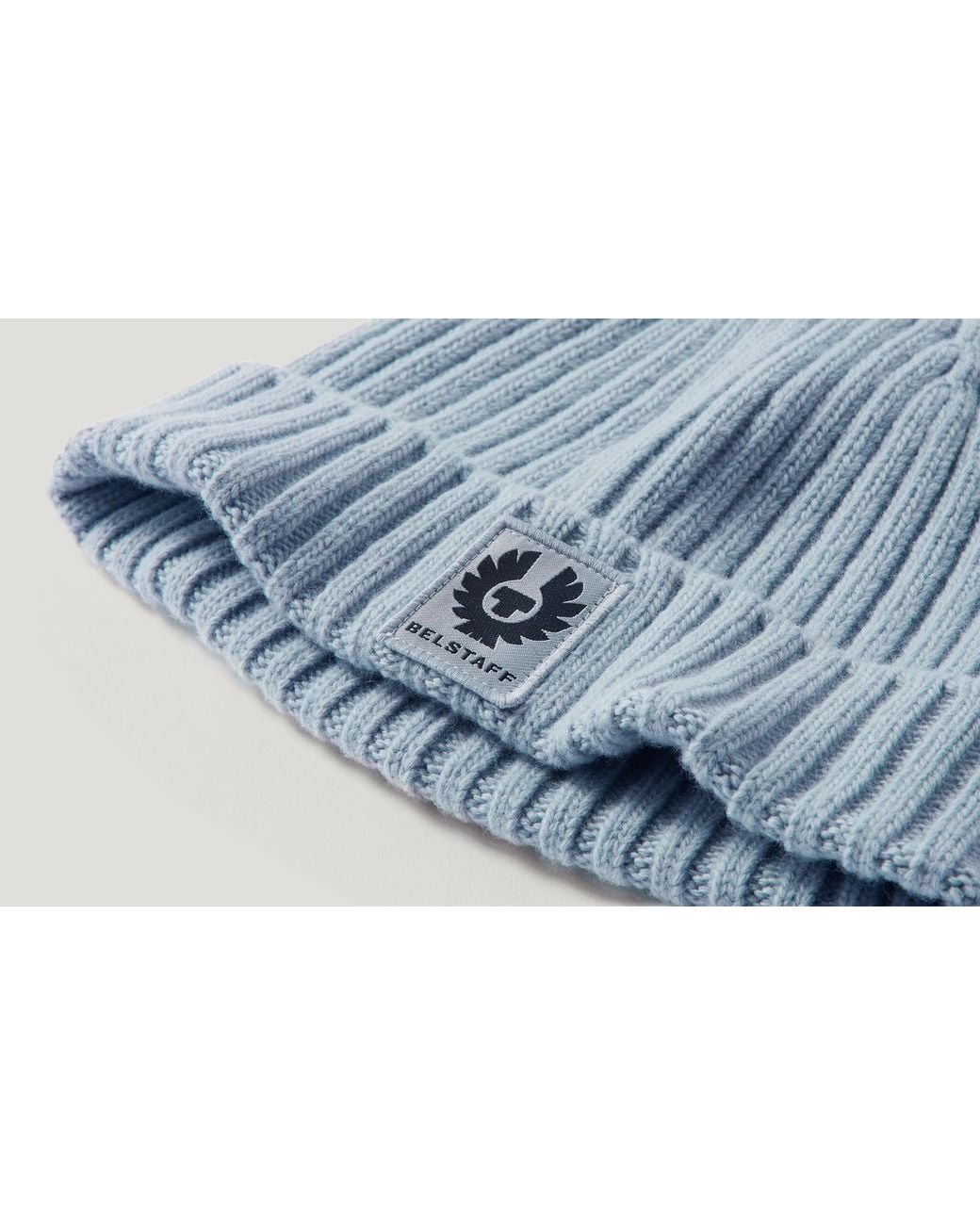 Belstaff Blue Unisex Watch Beanie Hat Lambswool