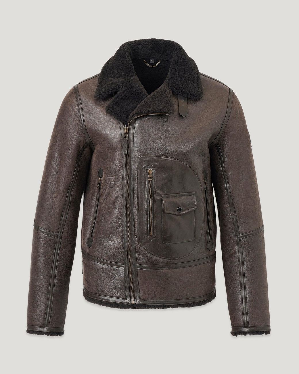 Belstaff Gray Men's Buxton Jacket Merino Shearling for men