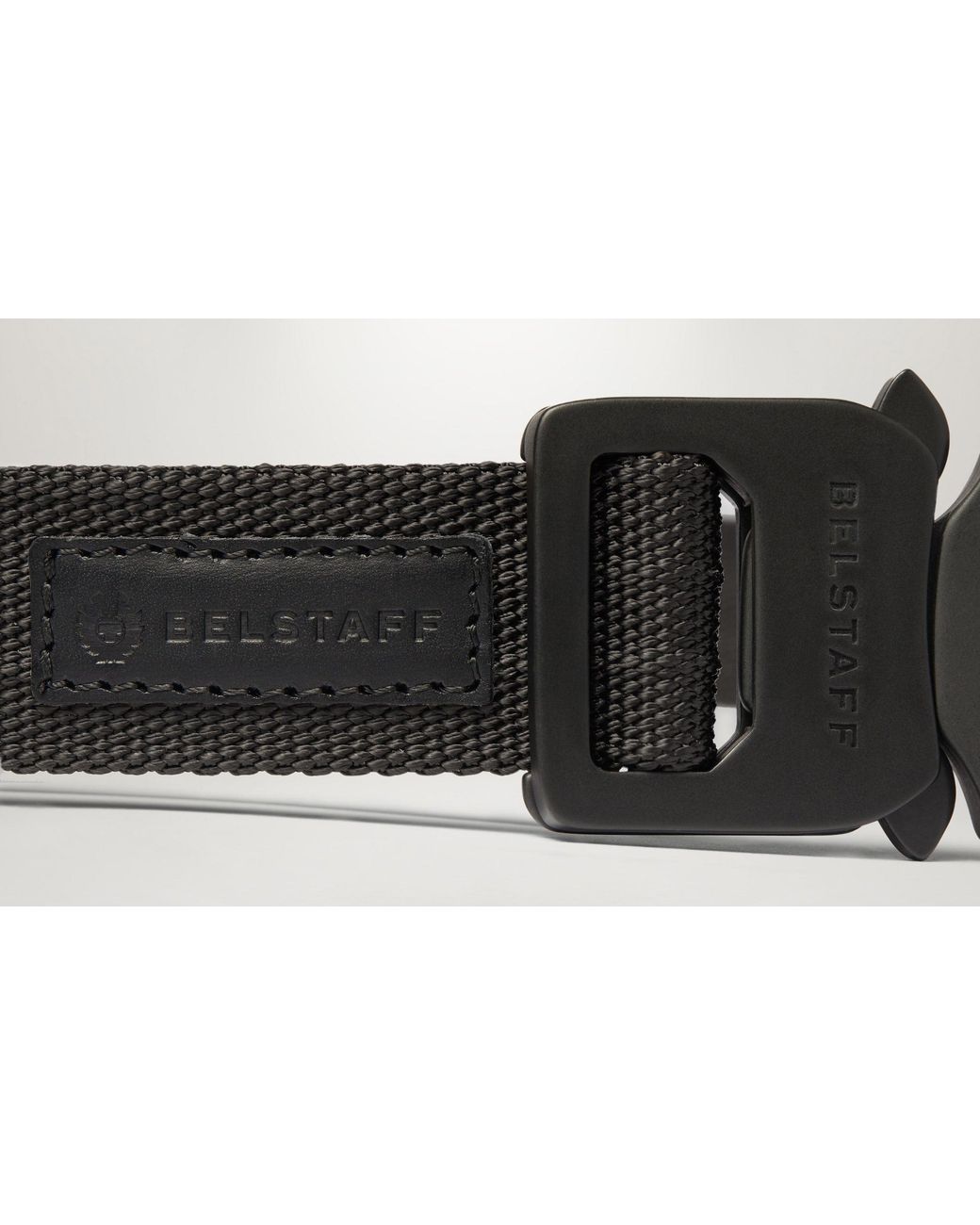 Belstaff Black Unisex Webbing Clip Belt Nylon